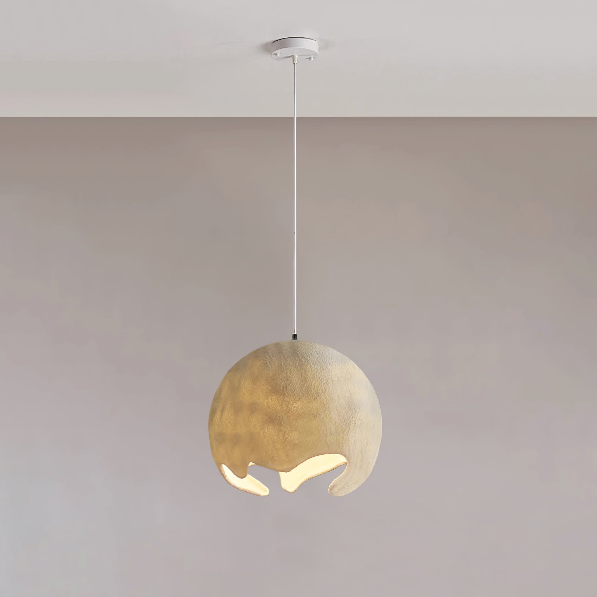 Moon Crater Pendant Lamp Resin Curvilinear Minimalist - Letslighting