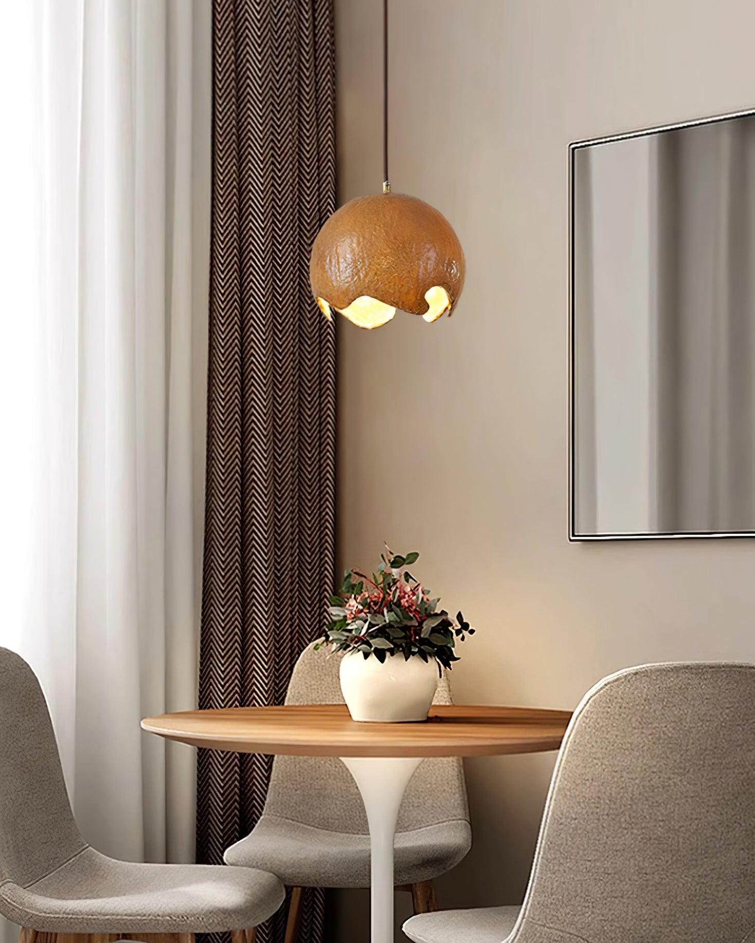 Moon Crater Pendant Lamp Resin Curvilinear Minimalist - Letslighting