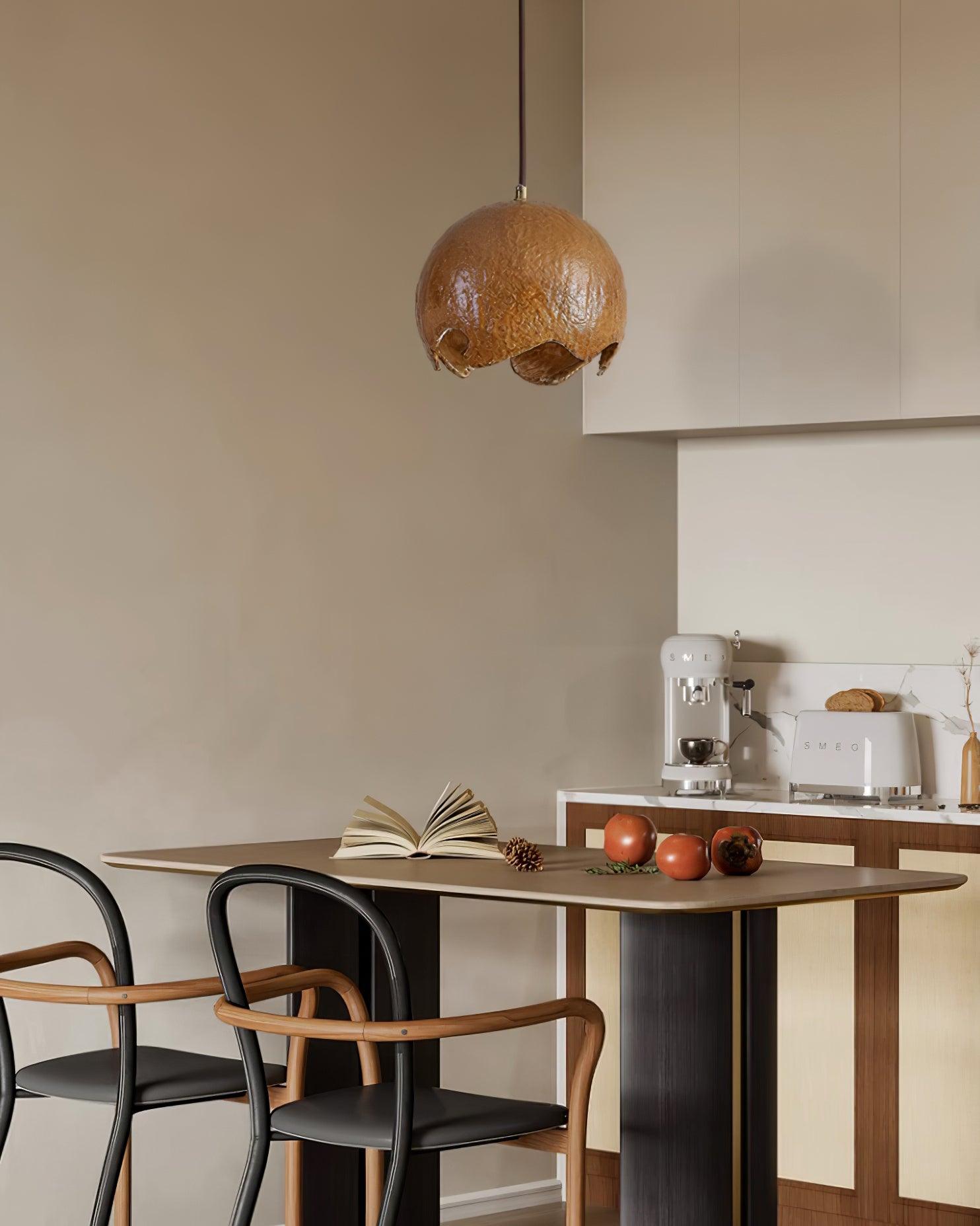 Moon Crater Pendant Lamp Resin Curvilinear Minimalist - Letslighting