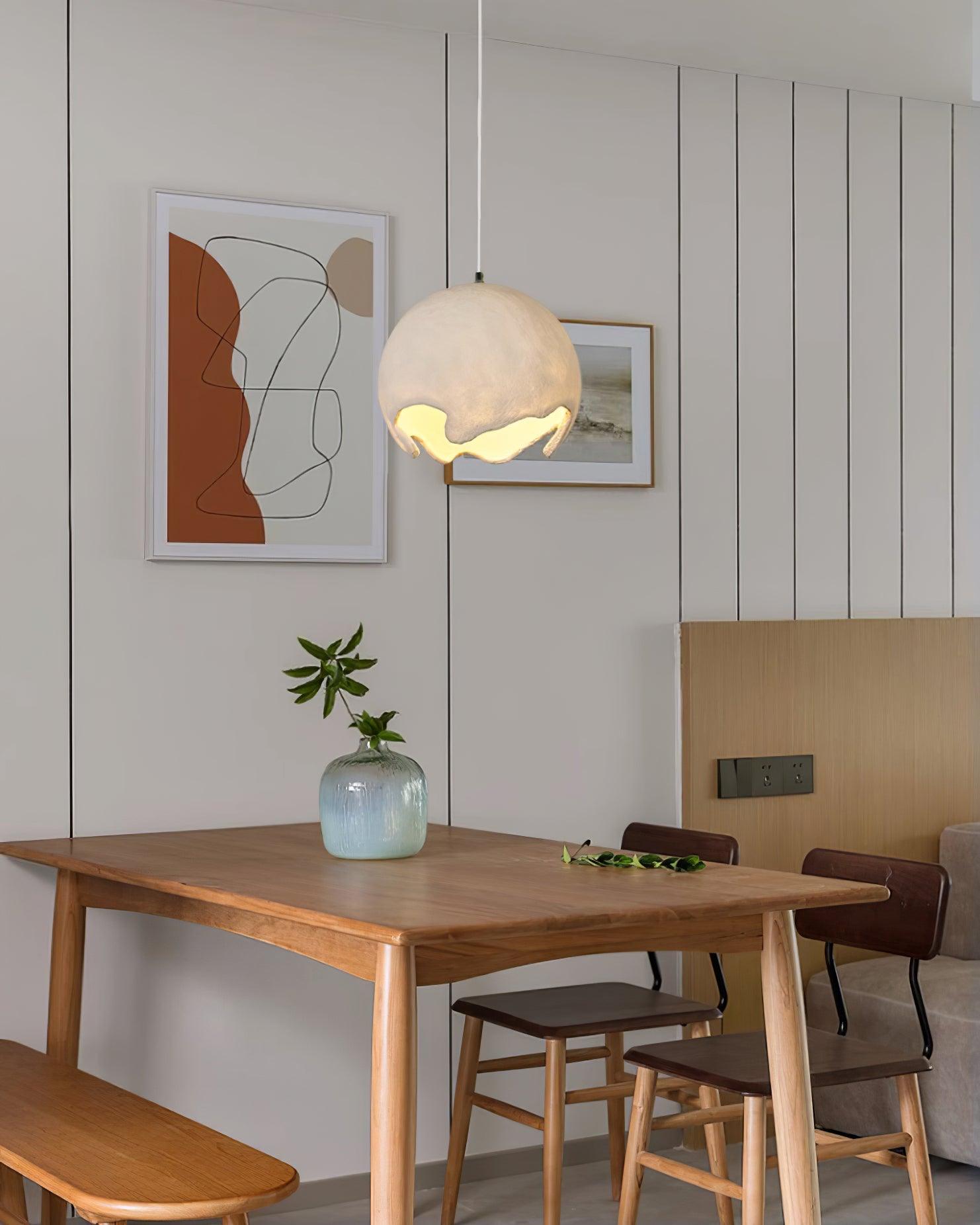 Moon Crater Pendant Lamp Resin Curvilinear Minimalist - Letslighting