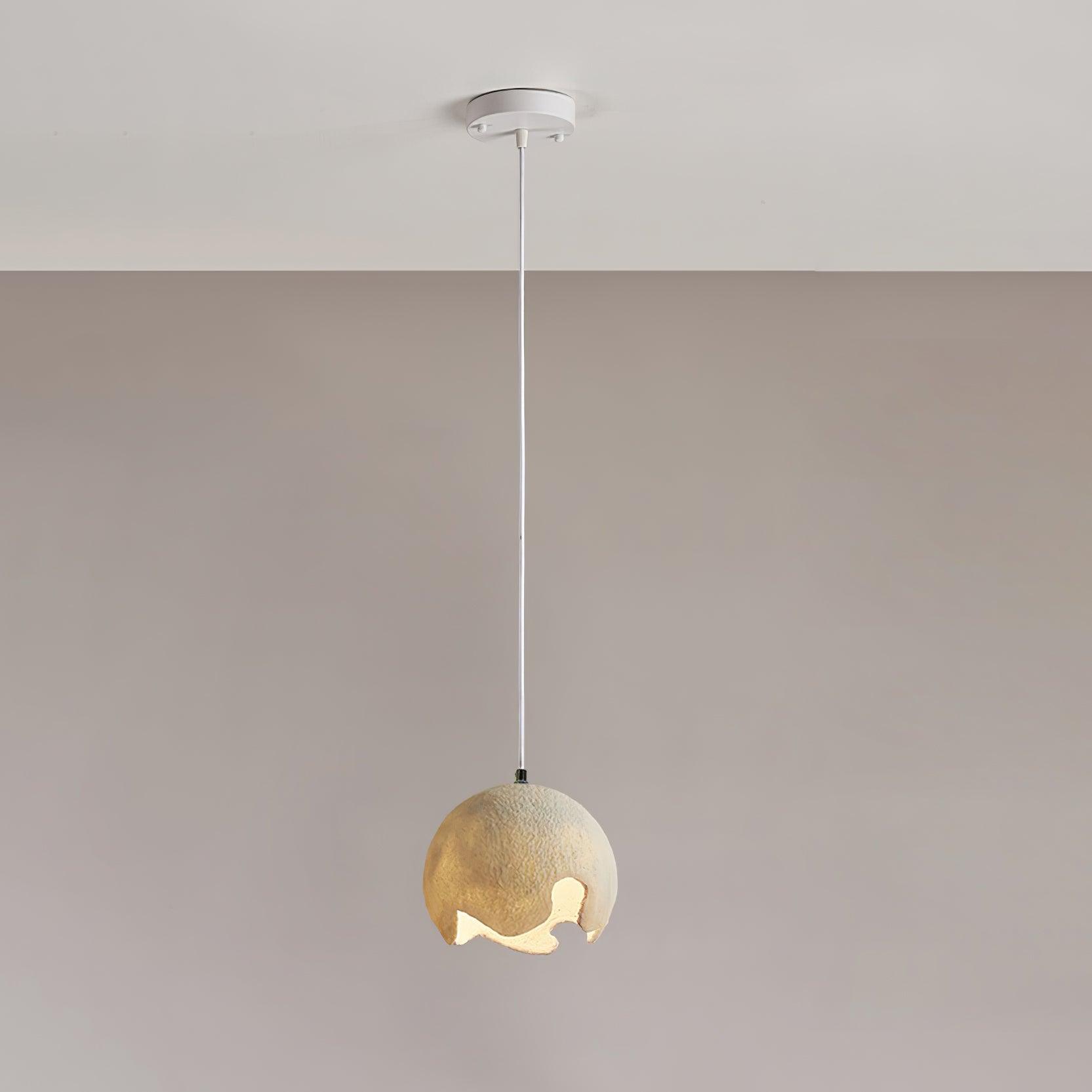 Moon Crater Pendant Lamp Resin Curvilinear Minimalist - Letslighting