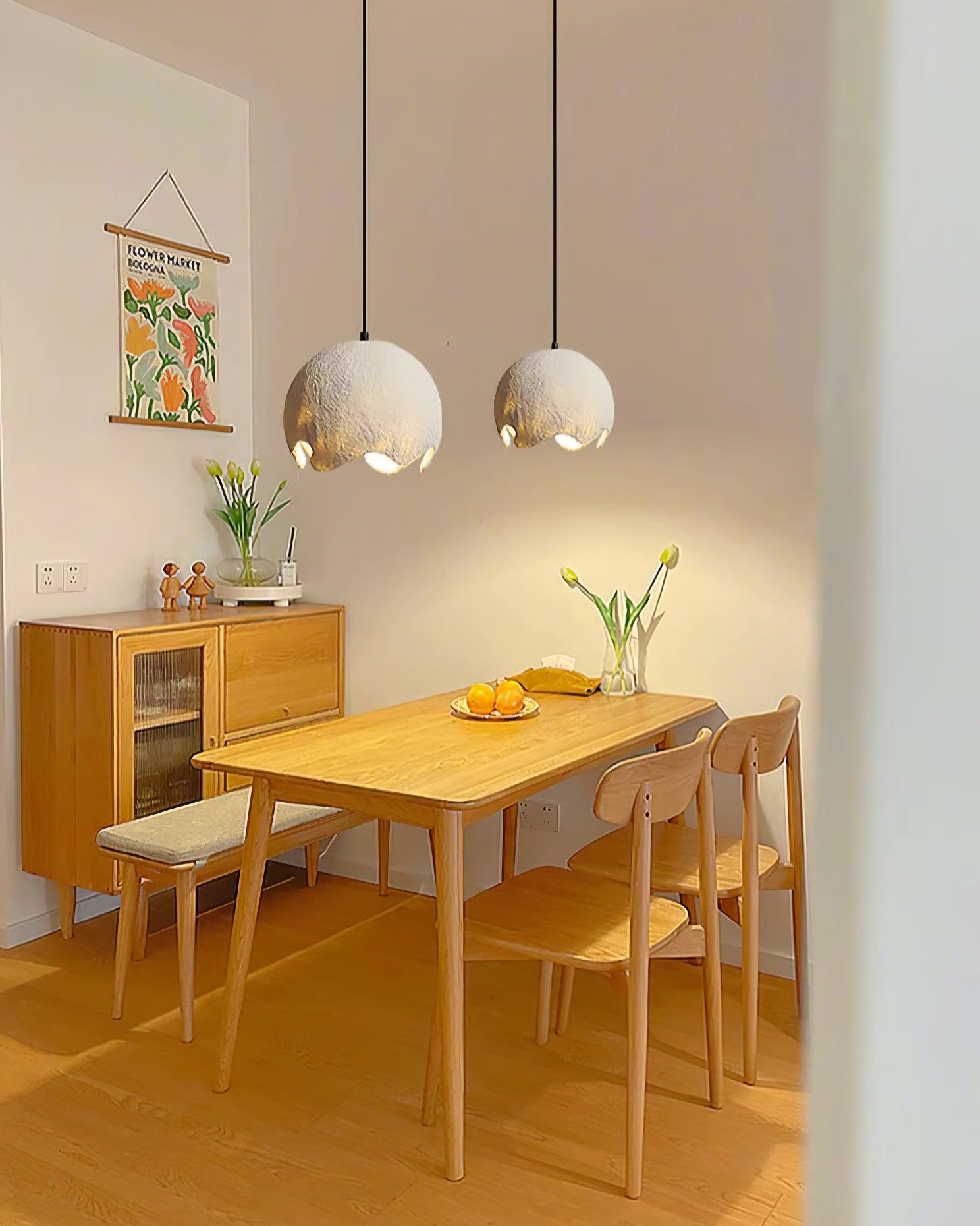 Moon Crater Pendant Lamp Resin Curvilinear Minimalist - Letslighting