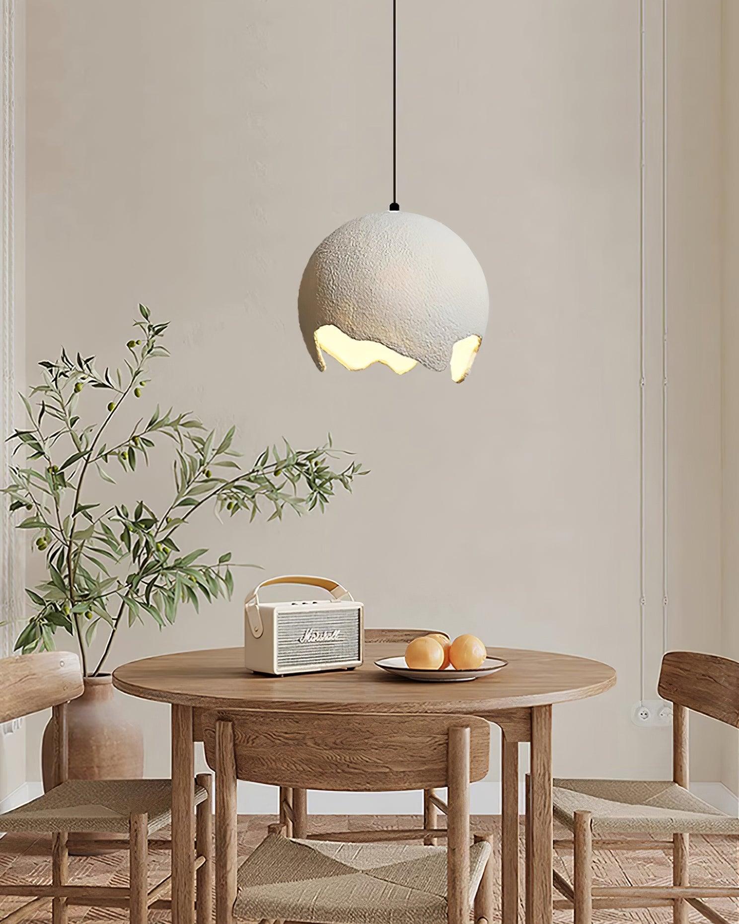Moon Crater Pendant Lamp Resin Curvilinear Minimalist - Letslighting