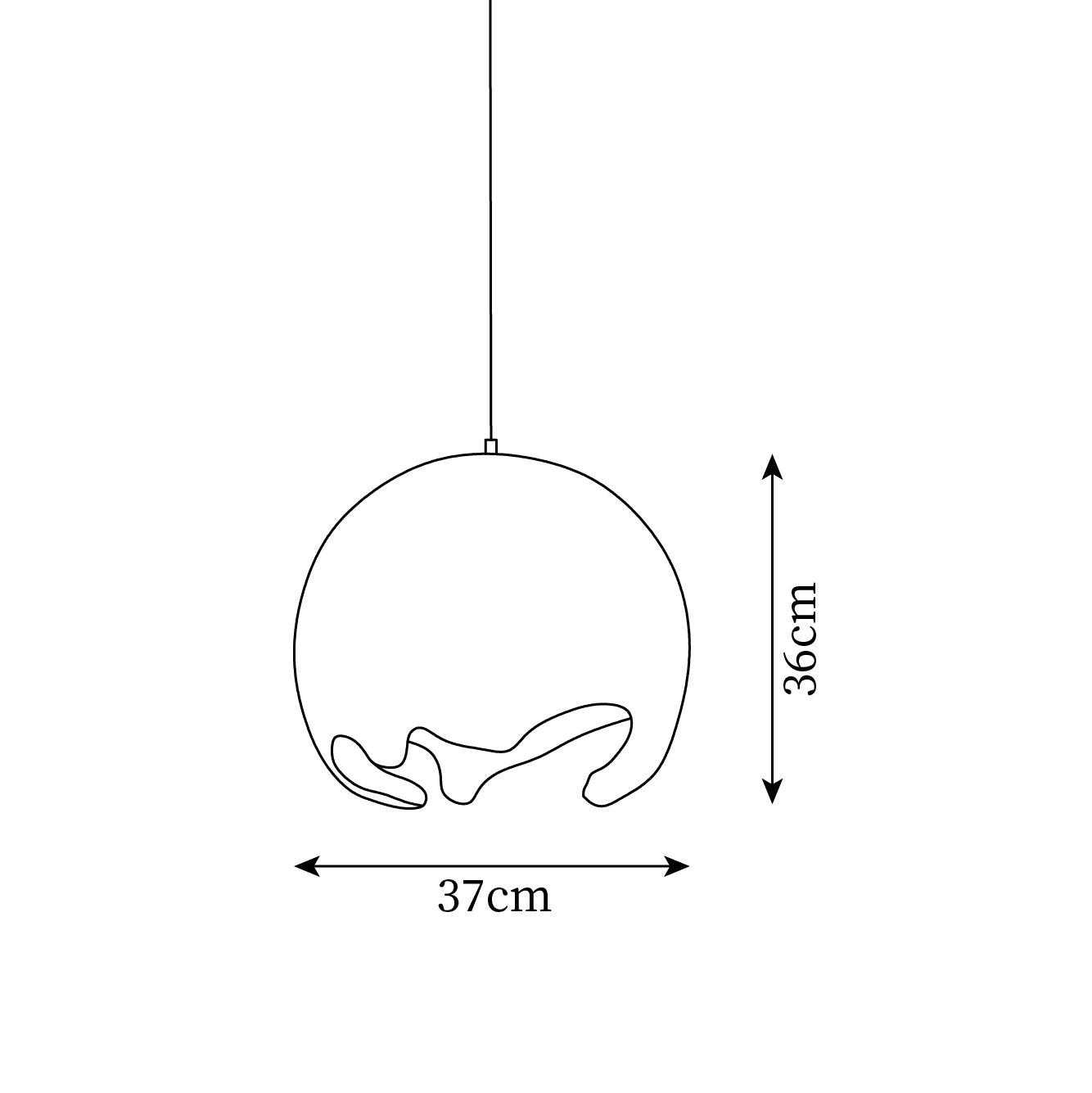Moon Crater Pendant Lamp Resin Curvilinear Minimalist - Letslighting