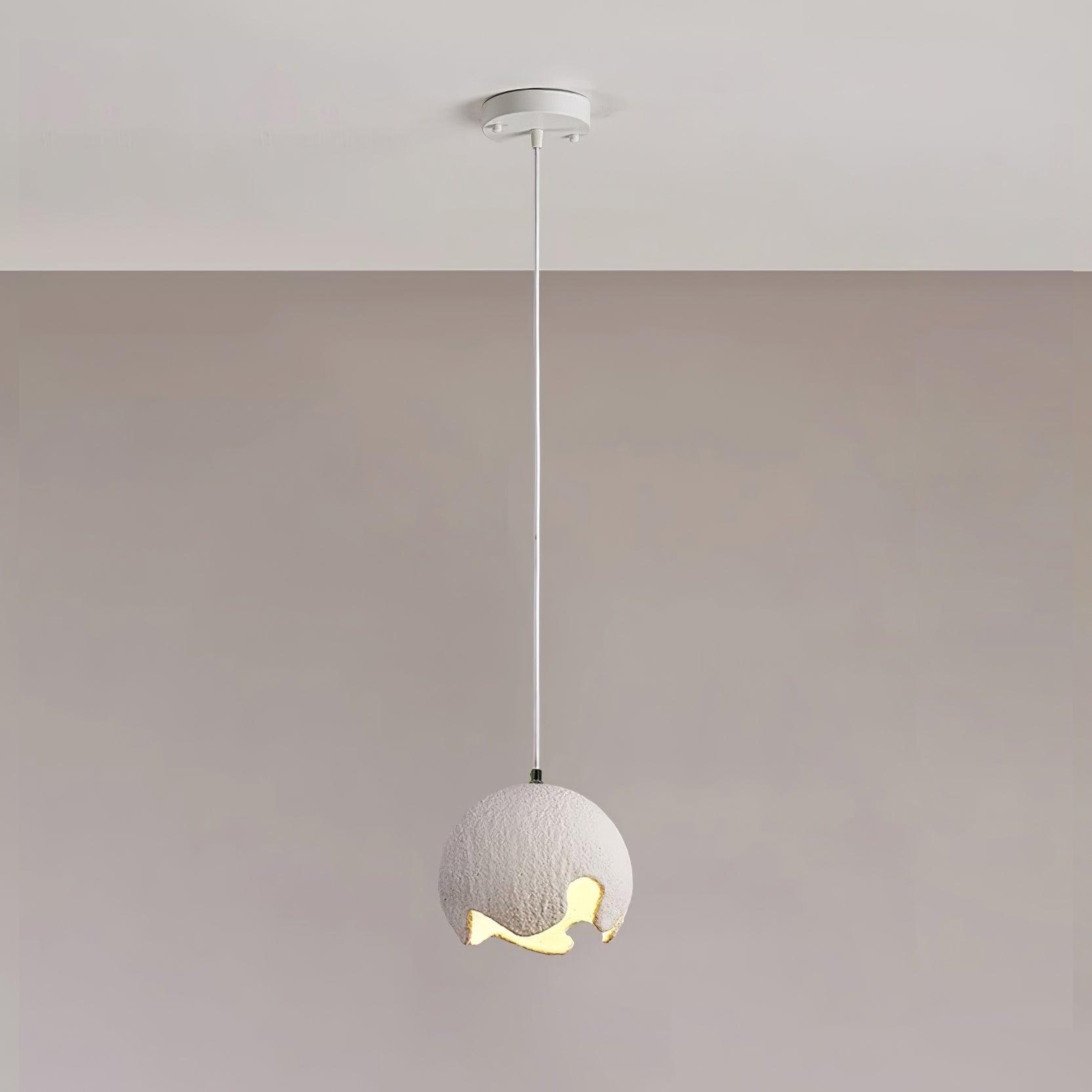 Moon Crater Pendant Lamp Resin Curvilinear Minimalist - Letslighting