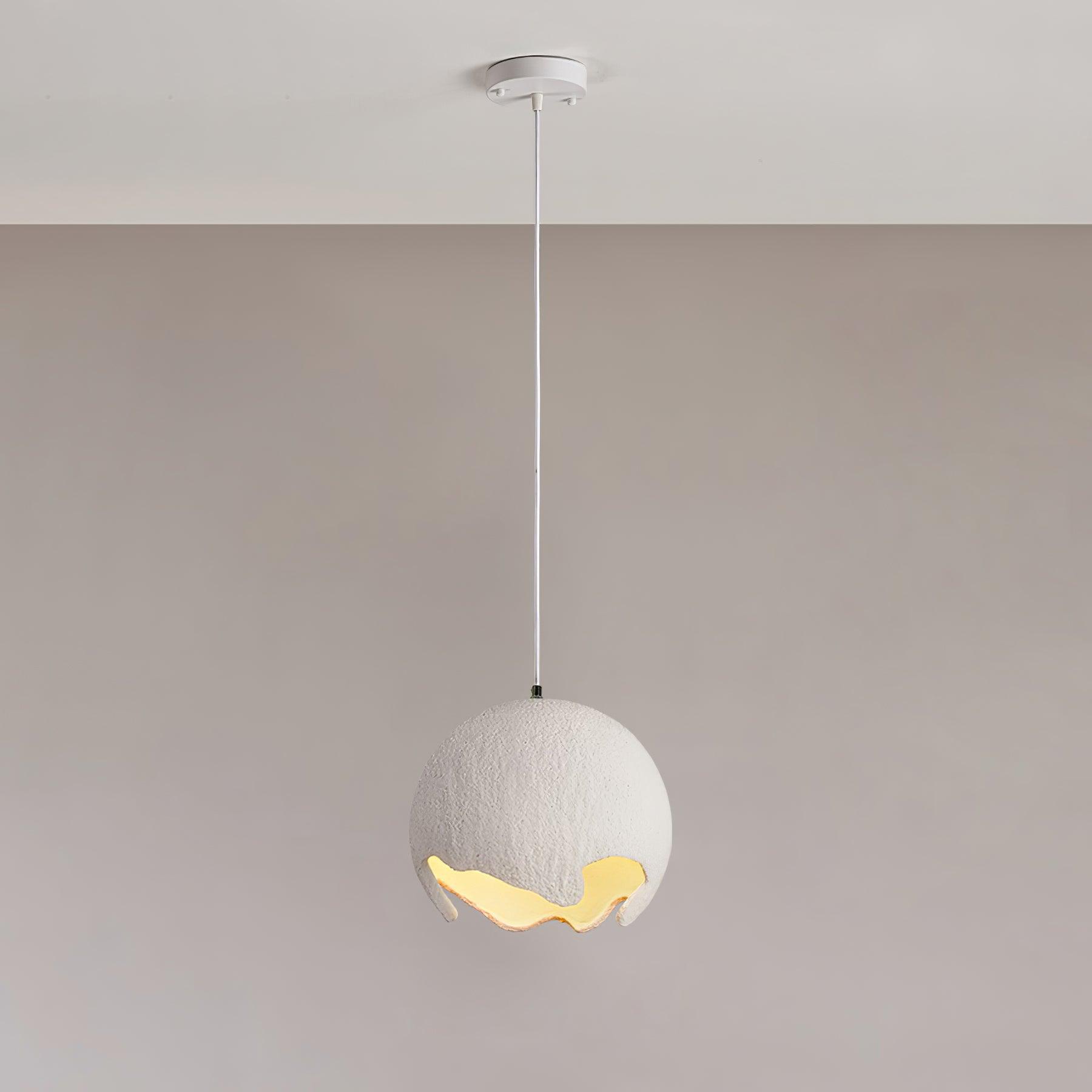 Moon Crater Pendant Lamp Resin Curvilinear Minimalist - Letslighting