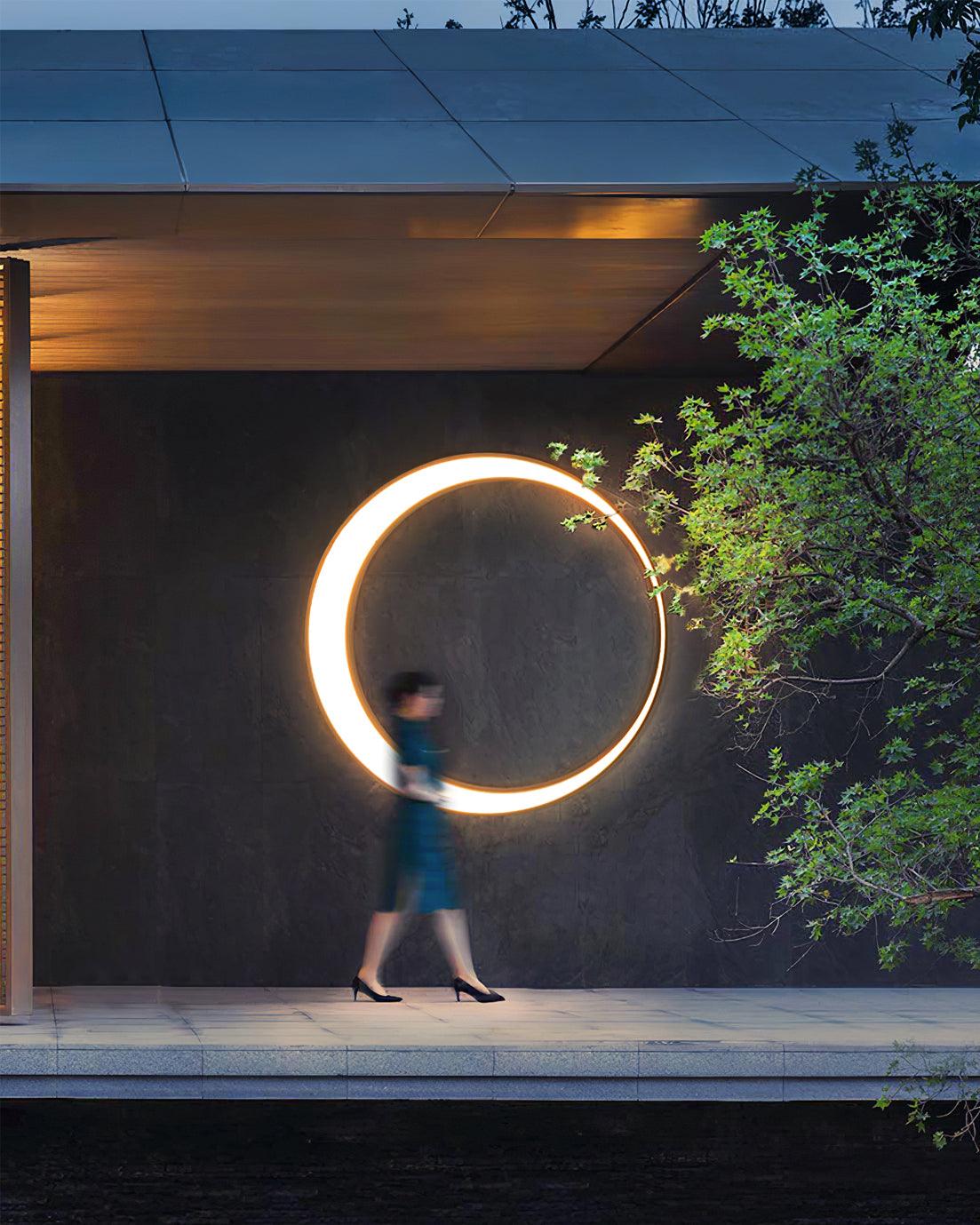 Zathee Circular LED Outdoor Wall Light - Letslighting