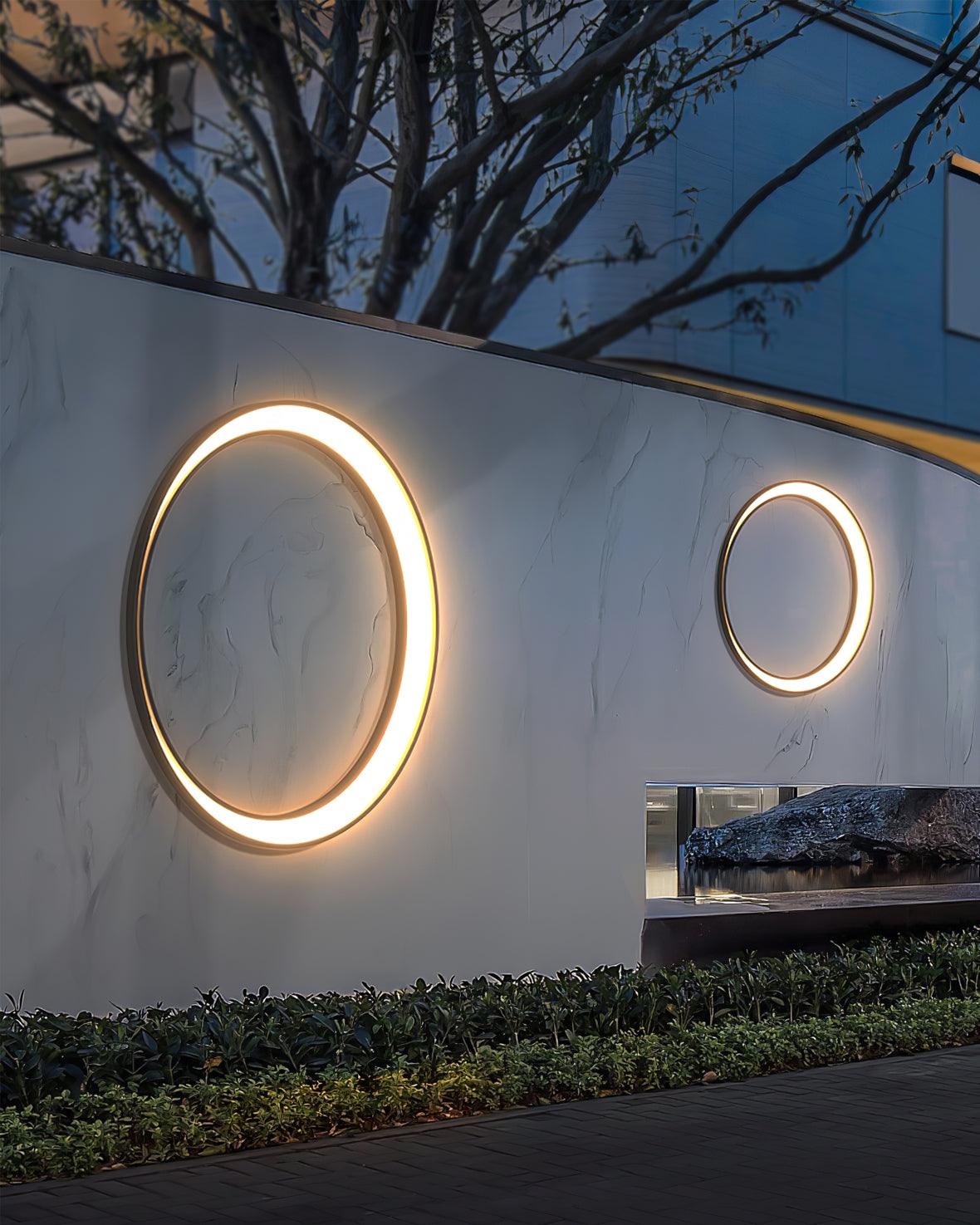 Zathee Circular LED Outdoor Wall Light - Letslighting