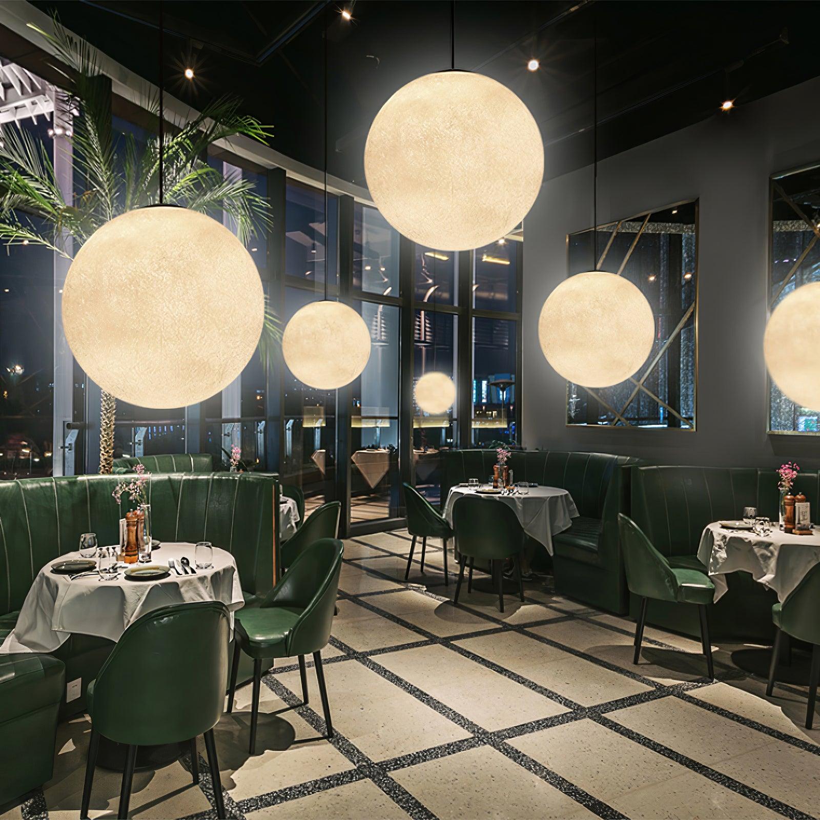 Lustra Pendant Lamp Moon Shaped for Living Room - Letslighting