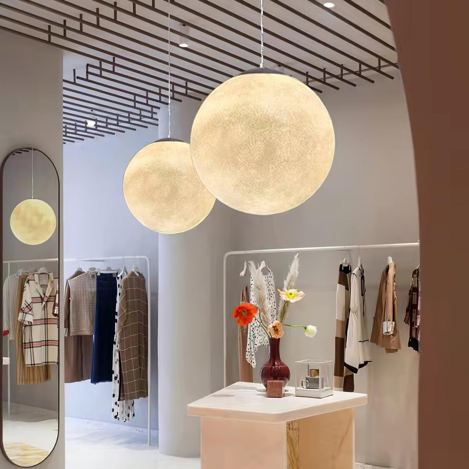 Lustra Pendant Lamp Moon Shaped for Living Room - Letslighting