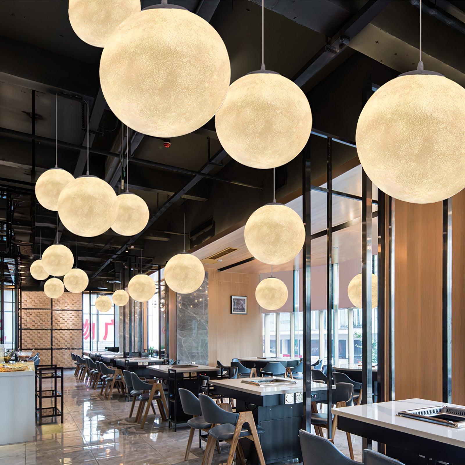 Lustra Pendant Lamp Moon Shaped for Living Room - Letslighting