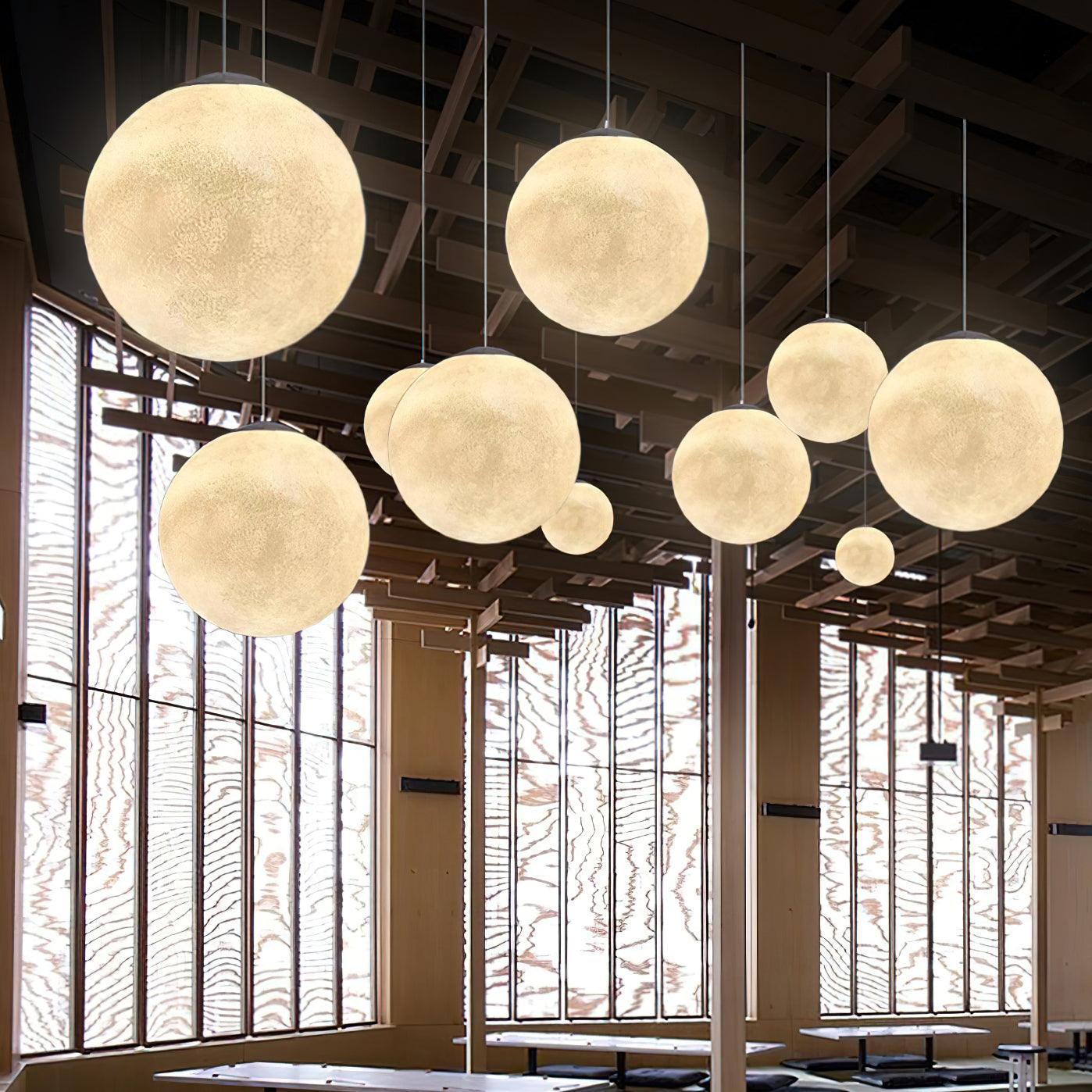 Lustra Pendant Lamp Moon Shaped for Living Room - Letslighting