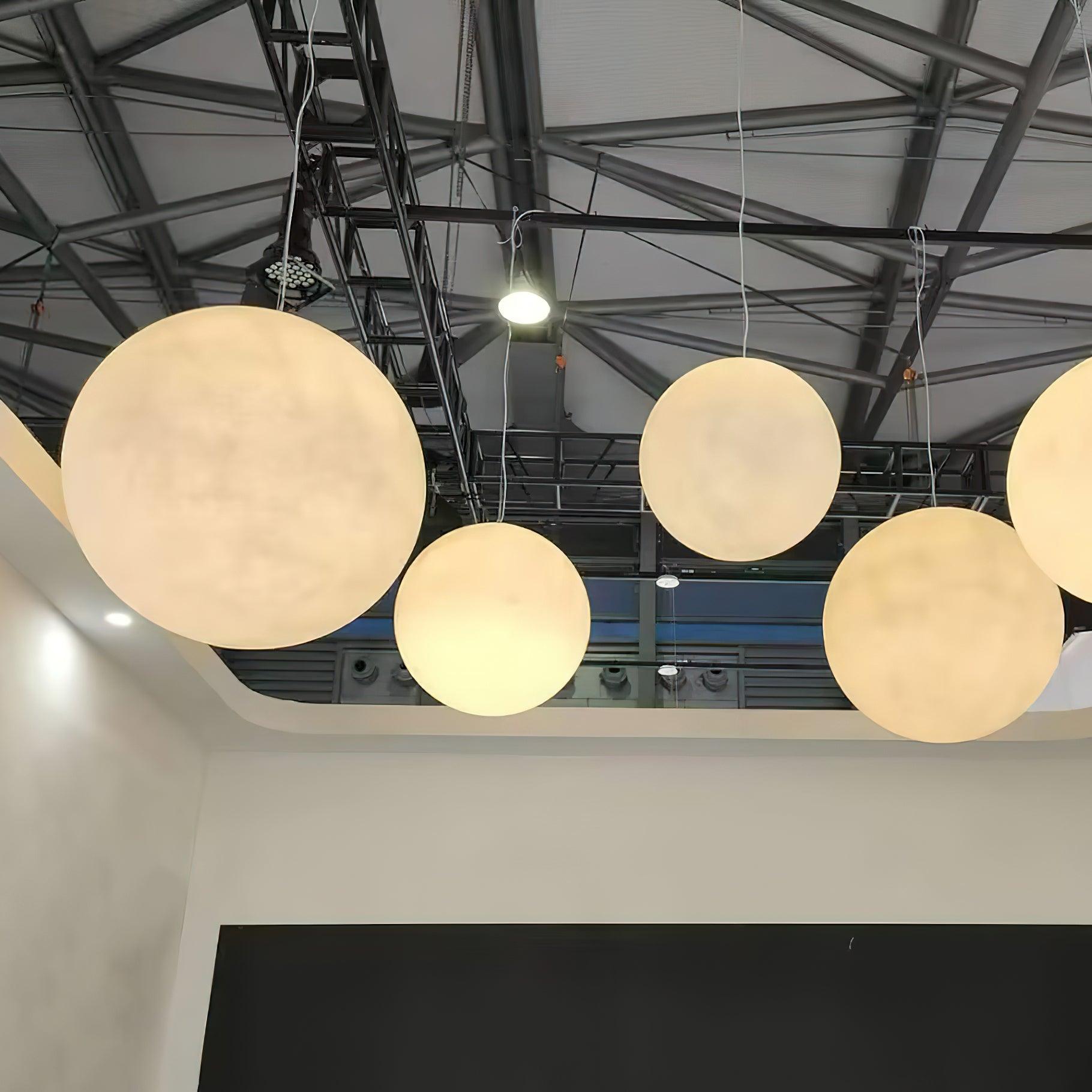 Lustra Pendant Lamp Moon Shaped for Living Room - Letslighting