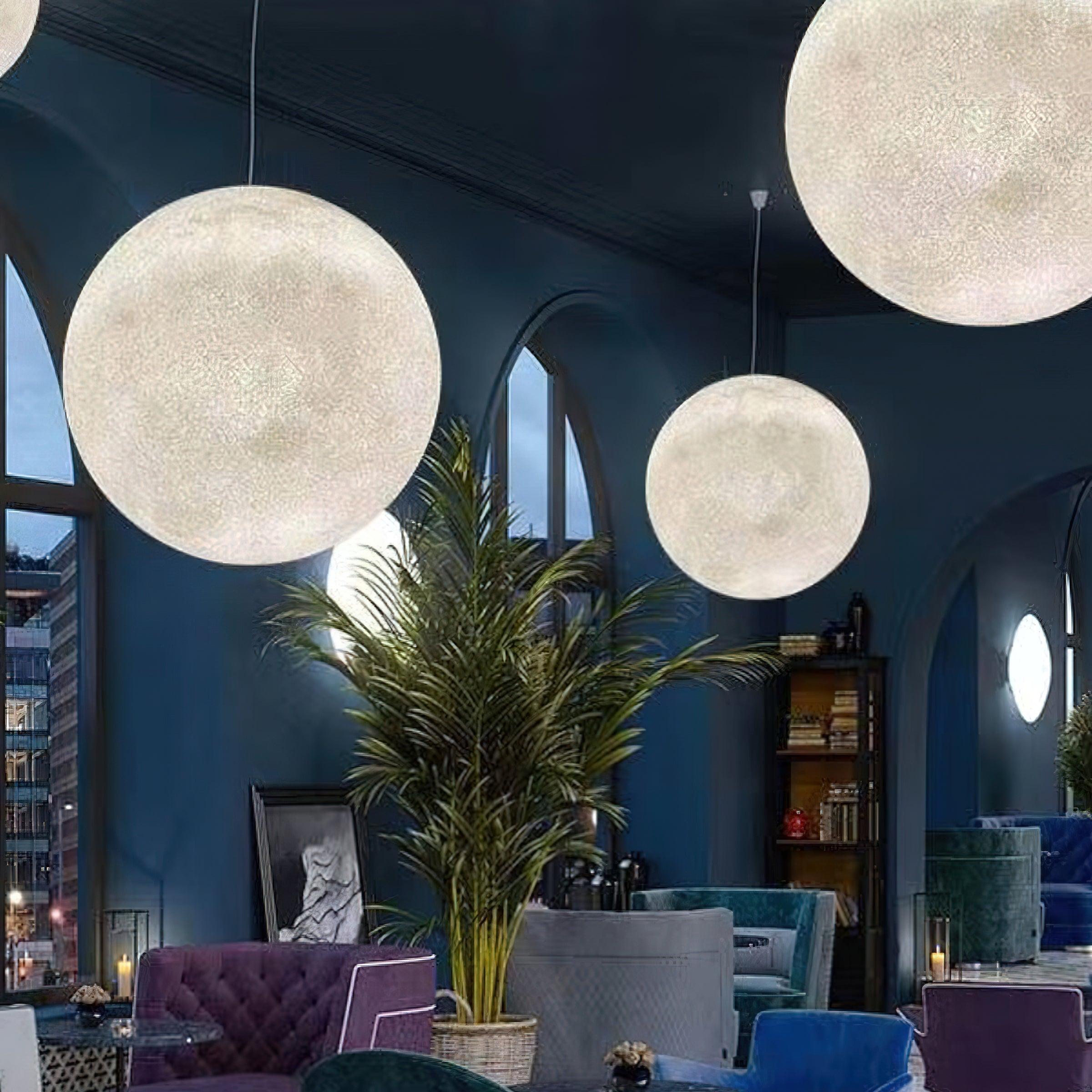 Lustra Pendant Lamp Moon Shaped for Living Room - Letslighting