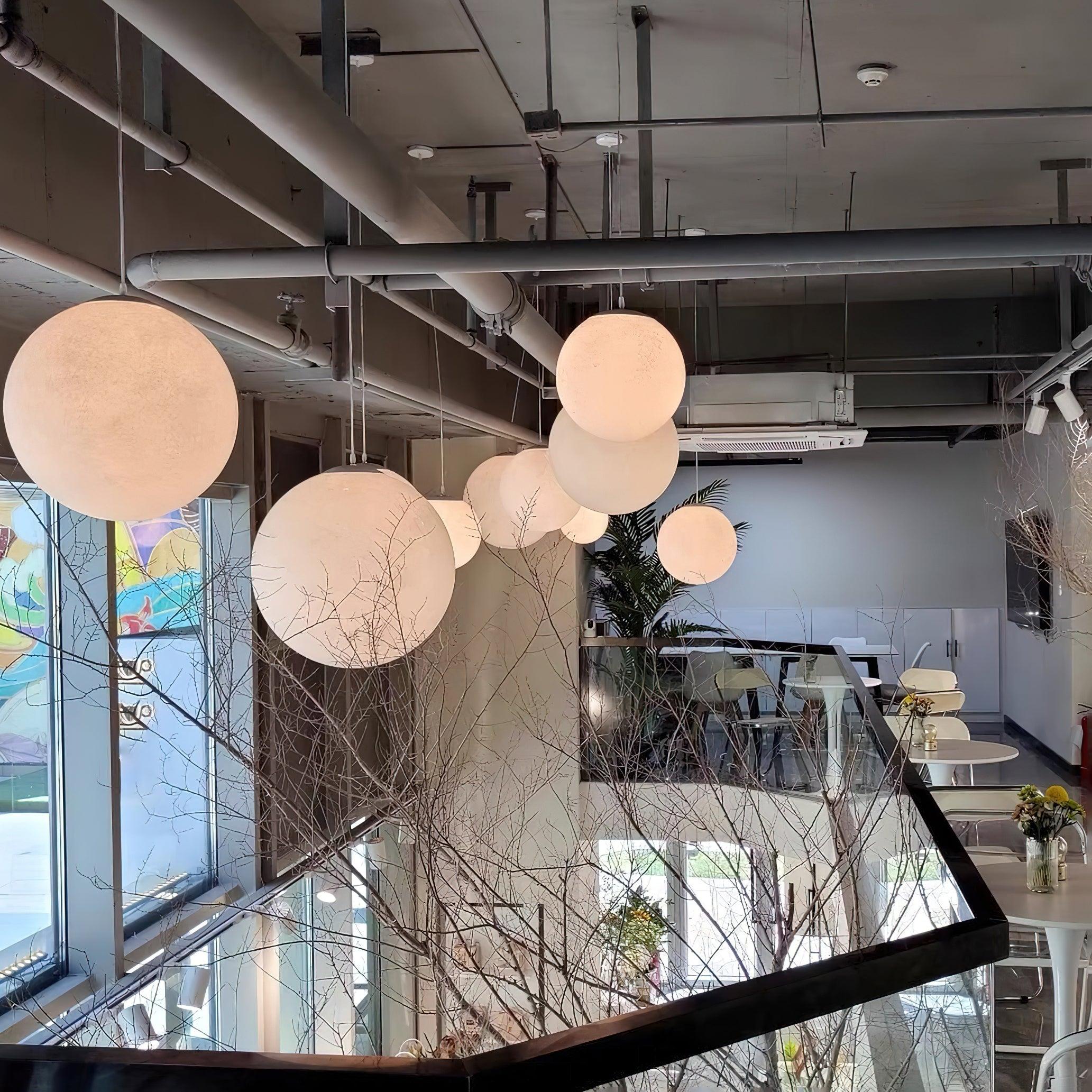 Lustra Pendant Lamp Moon Shaped for Living Room - Letslighting