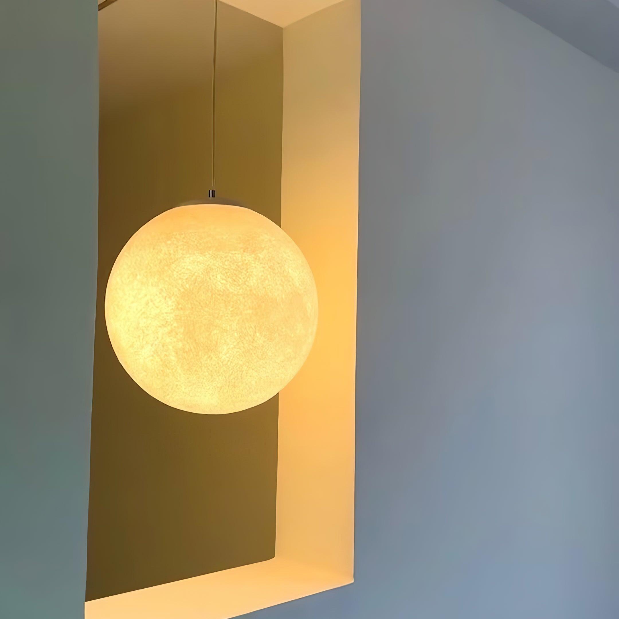 Lustra Pendant Lamp Moon Shaped for Living Room - Letslighting