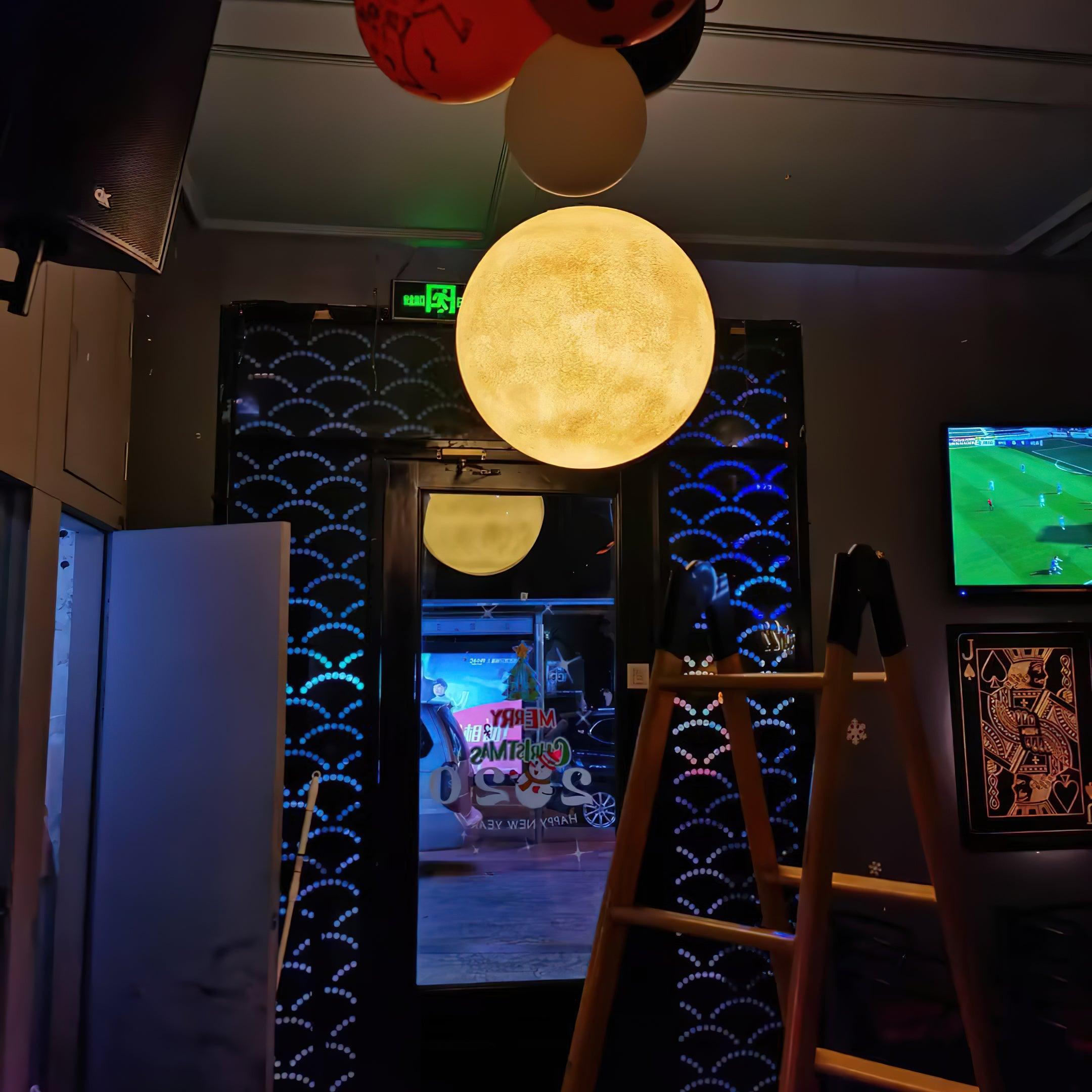 Lustra Pendant Lamp Moon Shaped for Living Room - Letslighting