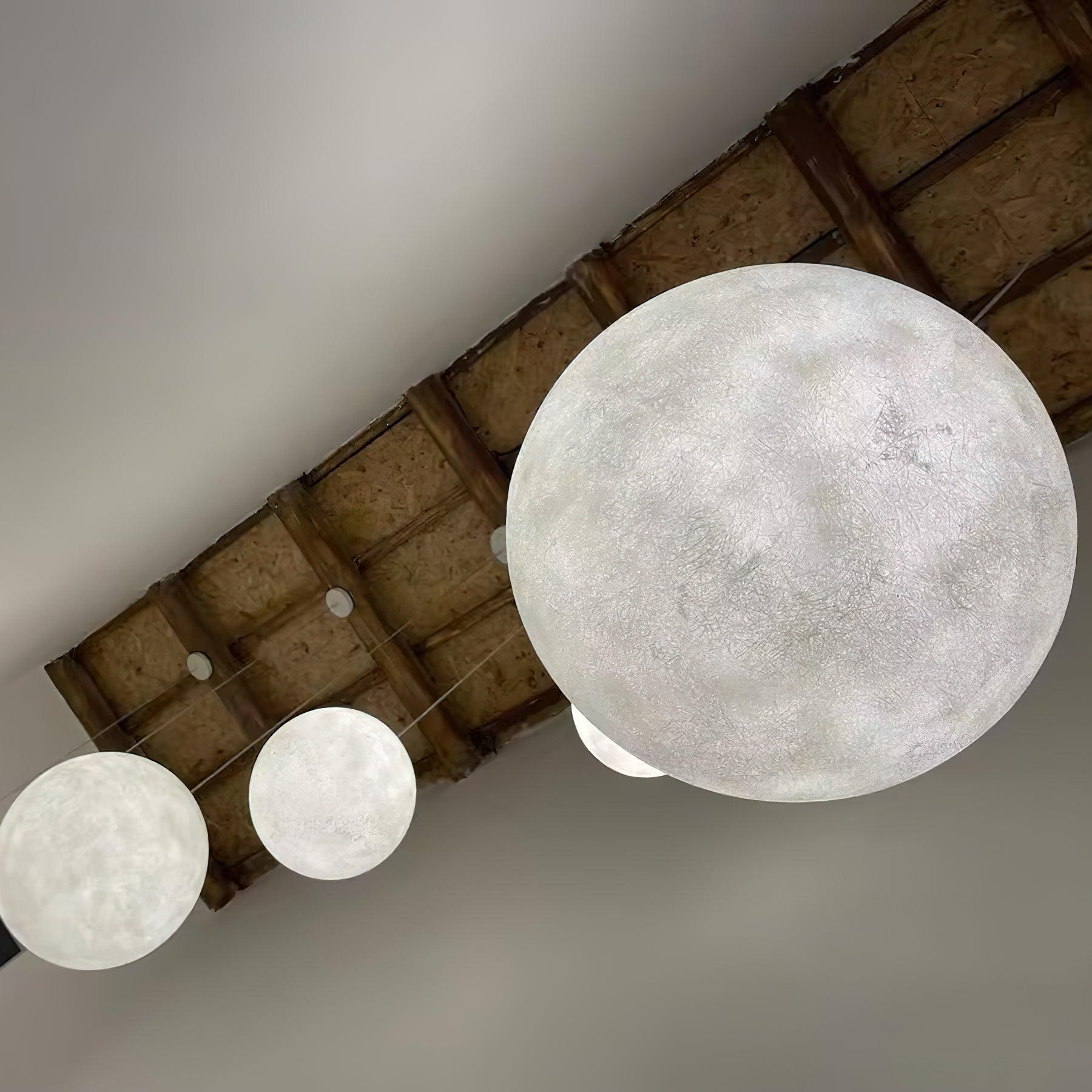 Lustra Pendant Lamp Moon Shaped for Living Room - Letslighting