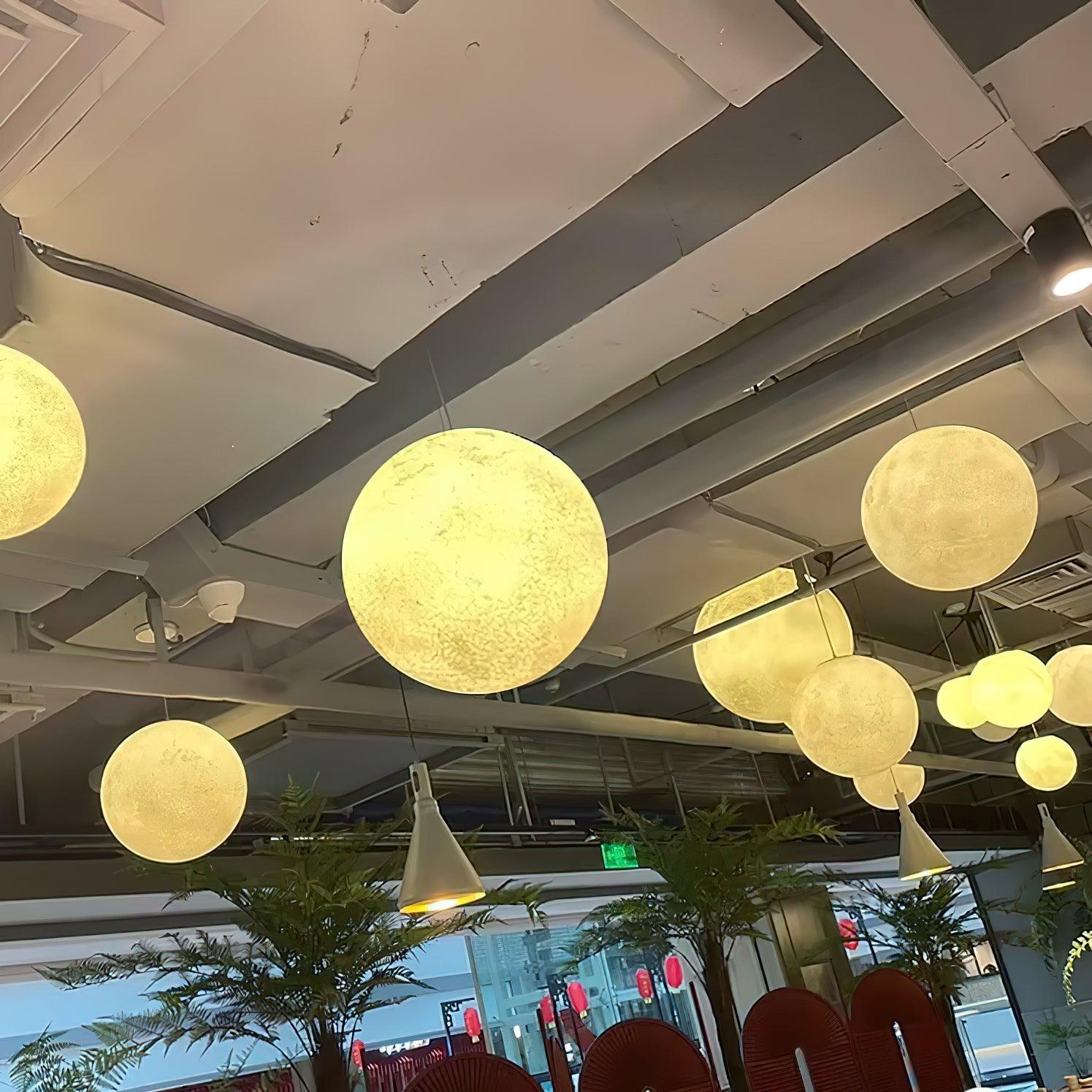 Lustra Pendant Lamp Moon Shaped for Living Room - Letslighting