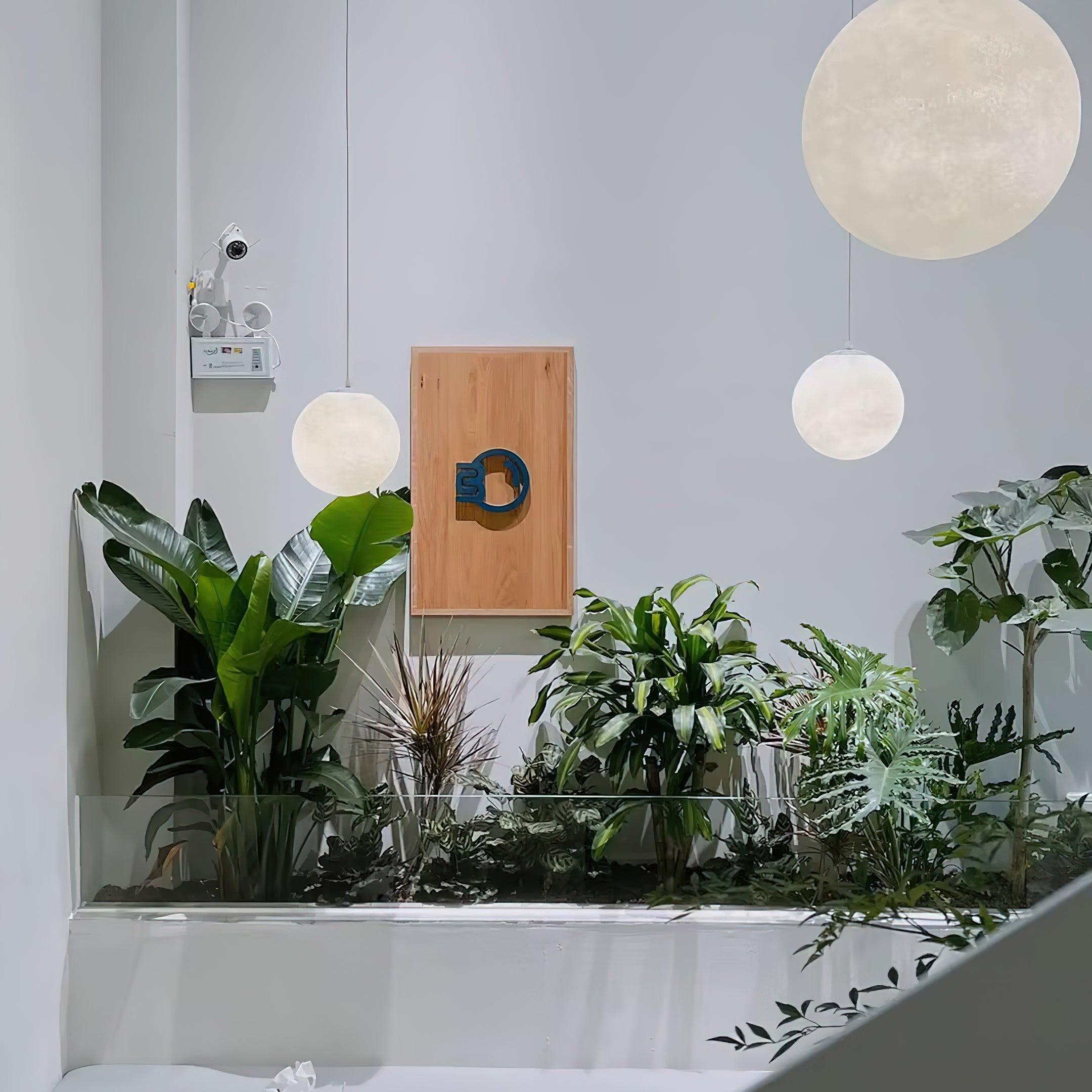 Lustra Pendant Lamp Moon Shaped for Living Room - Letslighting