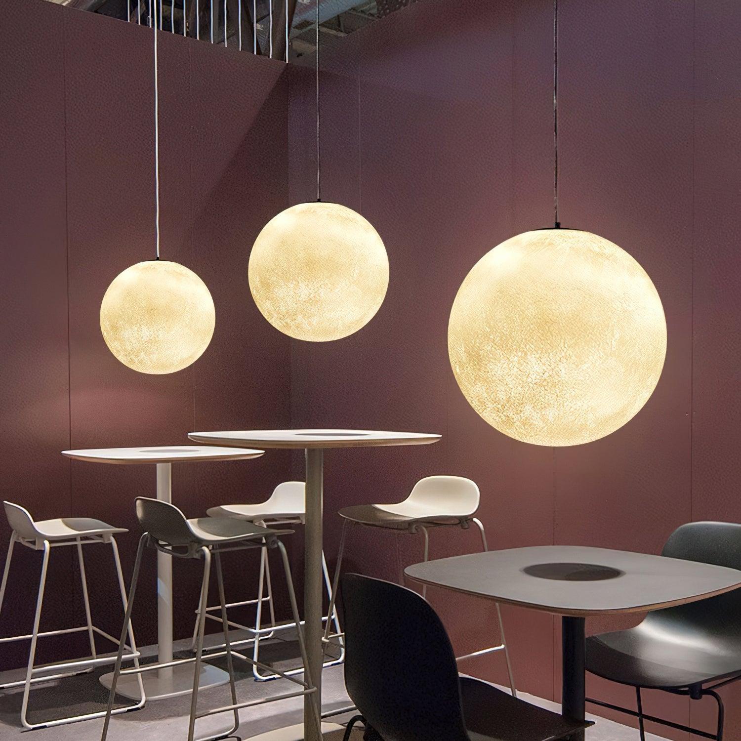 Lustra Pendant Lamp Moon Shaped for Living Room - Letslighting
