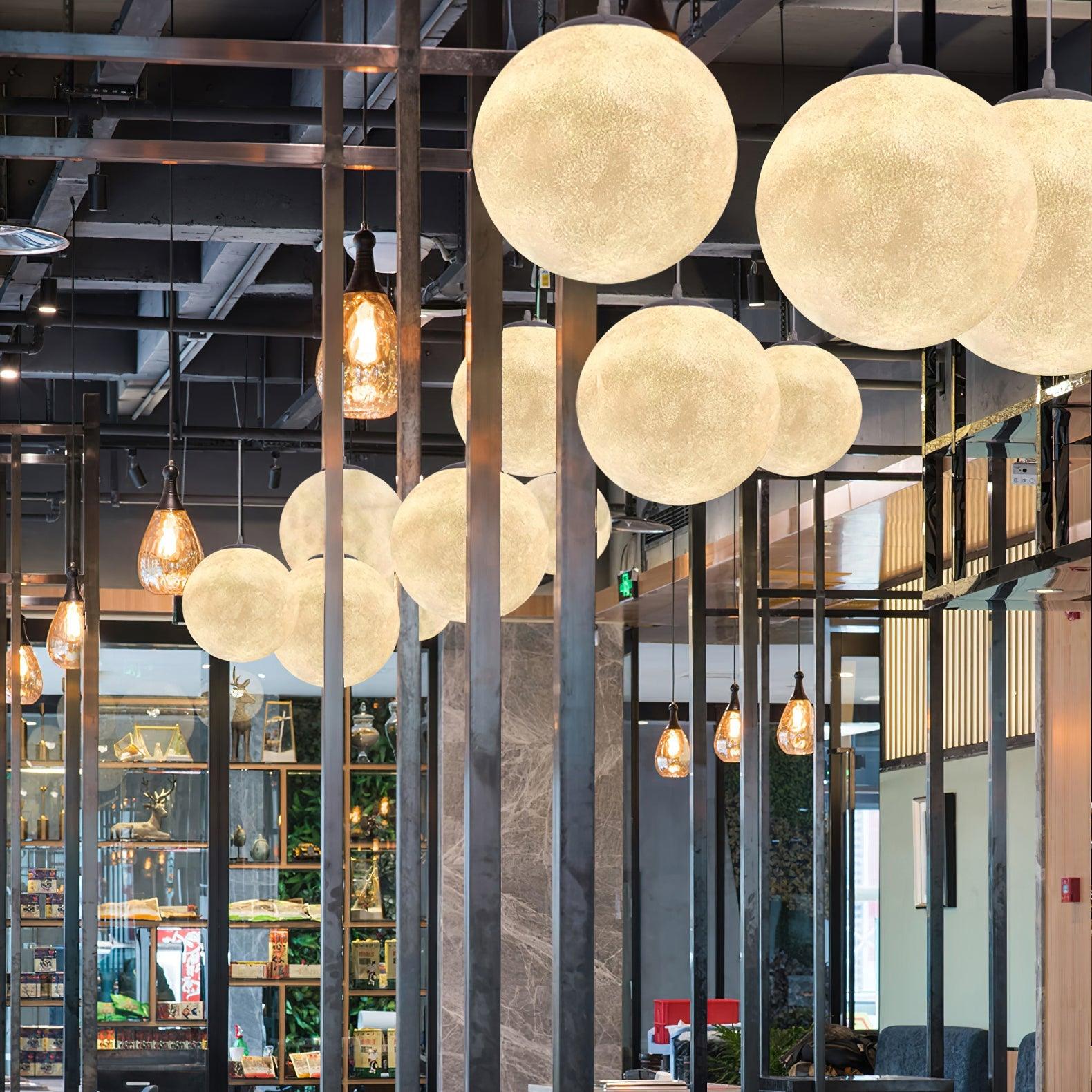 Lustra Pendant Lamp Moon Shaped for Living Room - Letslighting