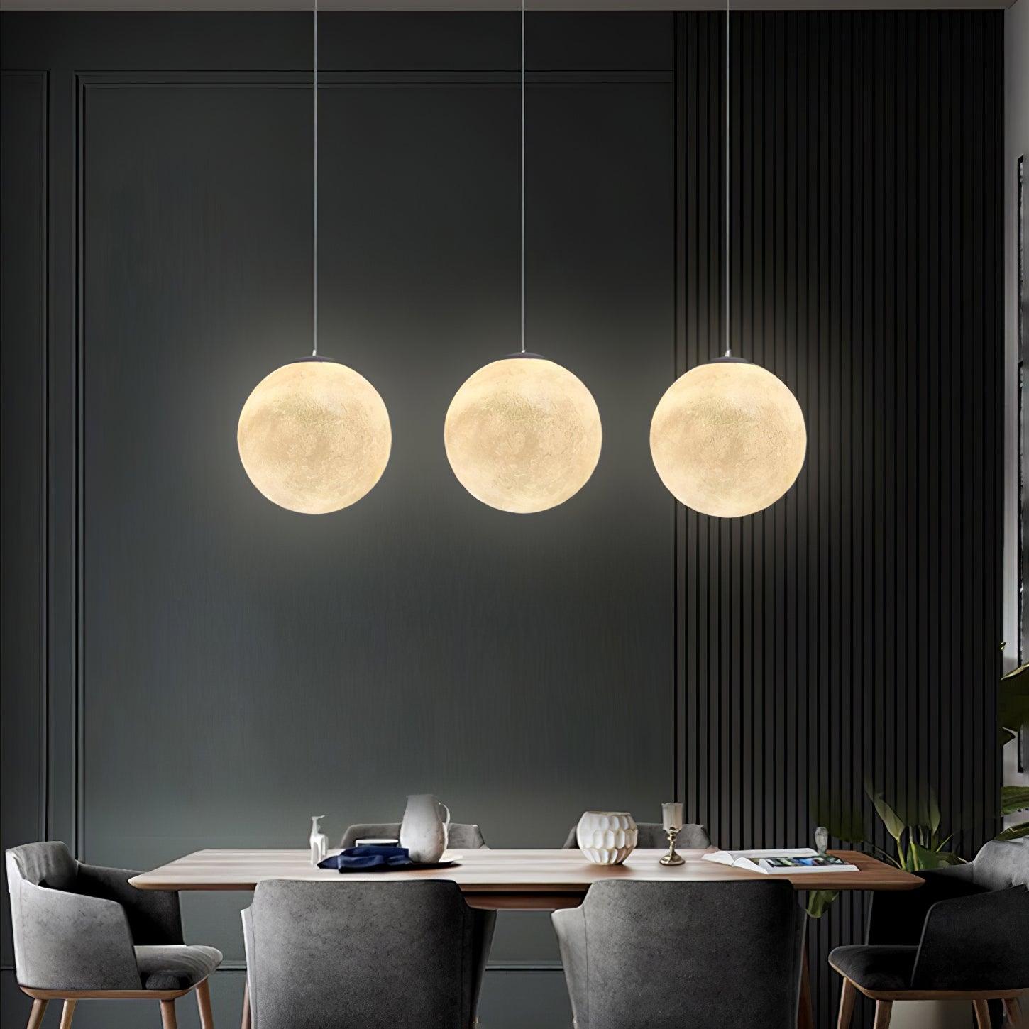 Lustra Pendant Lamp Moon Shaped for Living Room - Letslighting