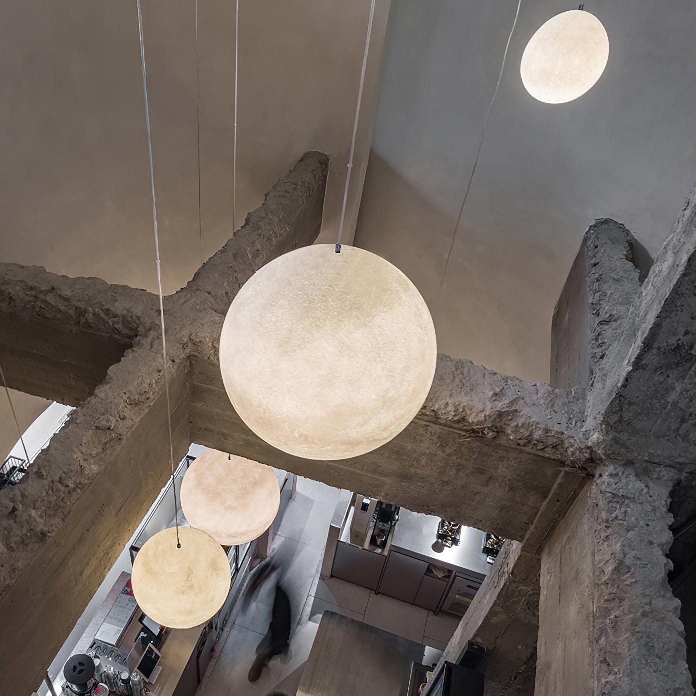 Lustra Pendant Lamp Moon Shaped for Living Room - Letslighting