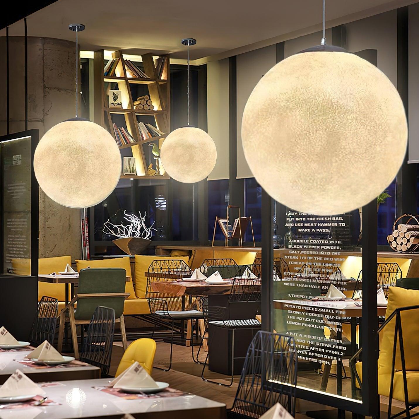 Lustra Pendant Lamp Moon Shaped for Living Room - Letslighting