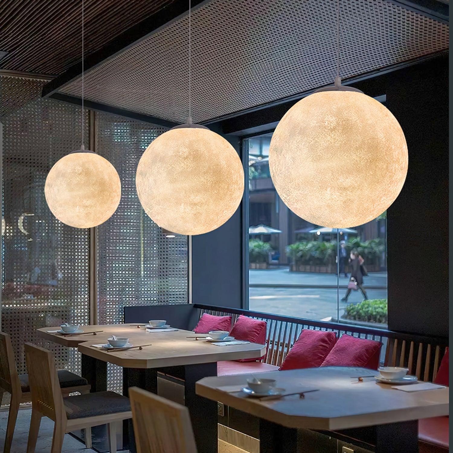 Lustra Pendant Lamp Moon Shaped for Living Room - Letslighting