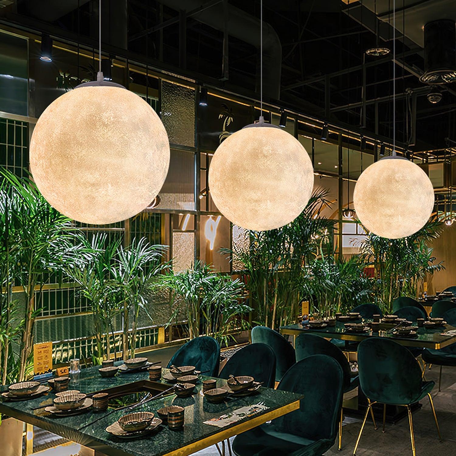 Lustra Pendant Lamp Moon Shaped for Living Room - Letslighting