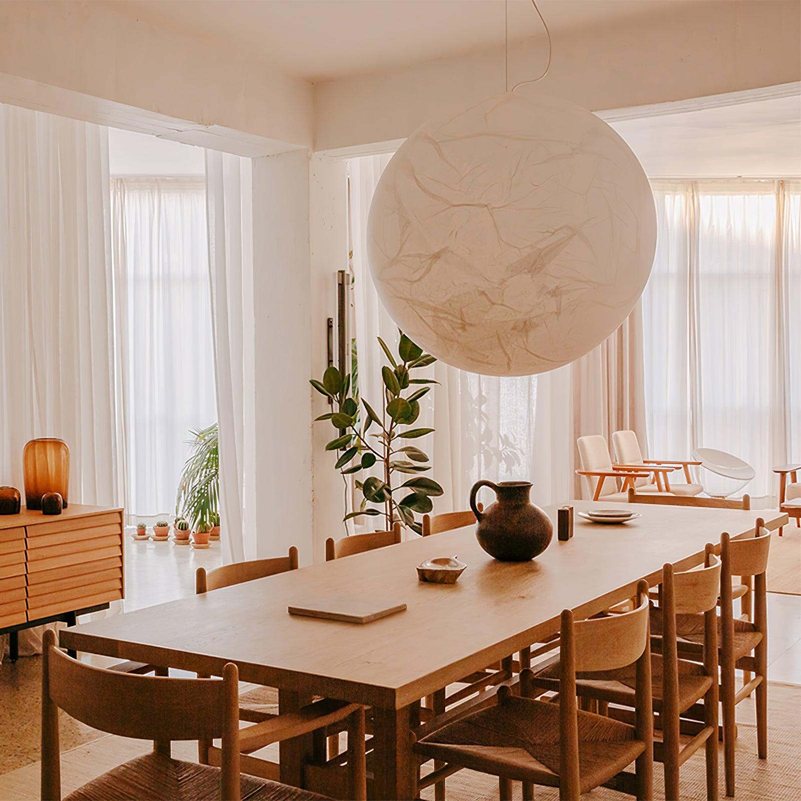 Globe Minimalist Silk Pendant Lamp - Letslighting