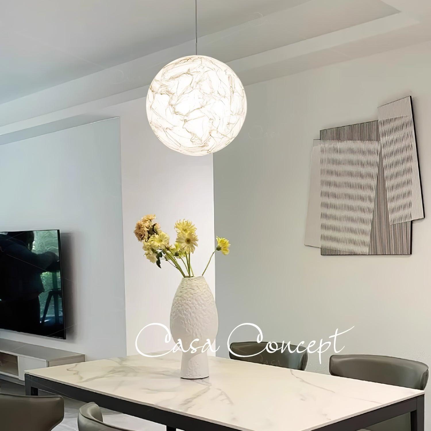 Globe Minimalist Silk Pendant Lamp - Letslighting