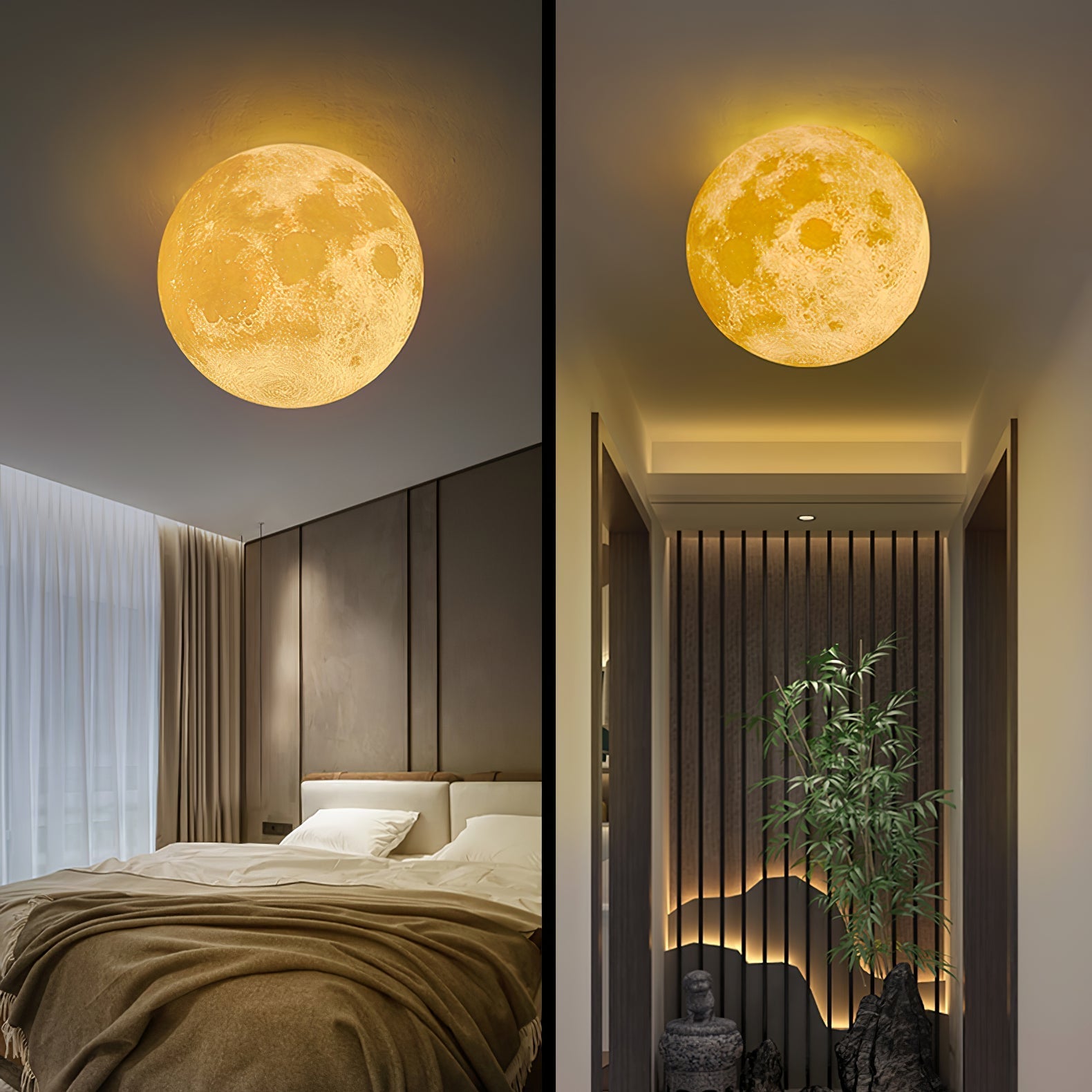 Olsolan Nordic Art Moon 3D Plastic Wall Lamp - Letslighting
