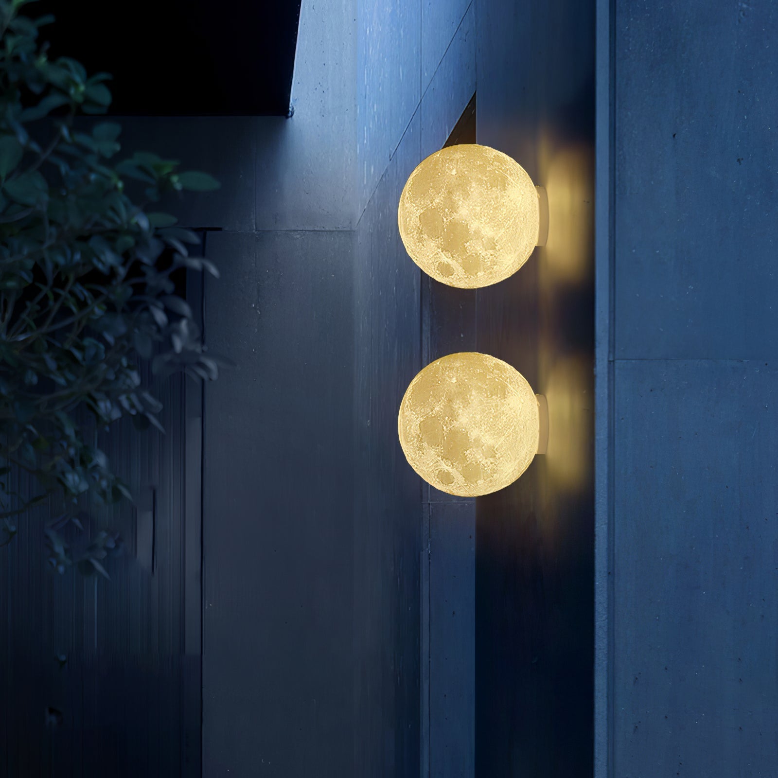 Olsolan Nordic Art Moon 3D Plastic Wall Lamp - Letslighting