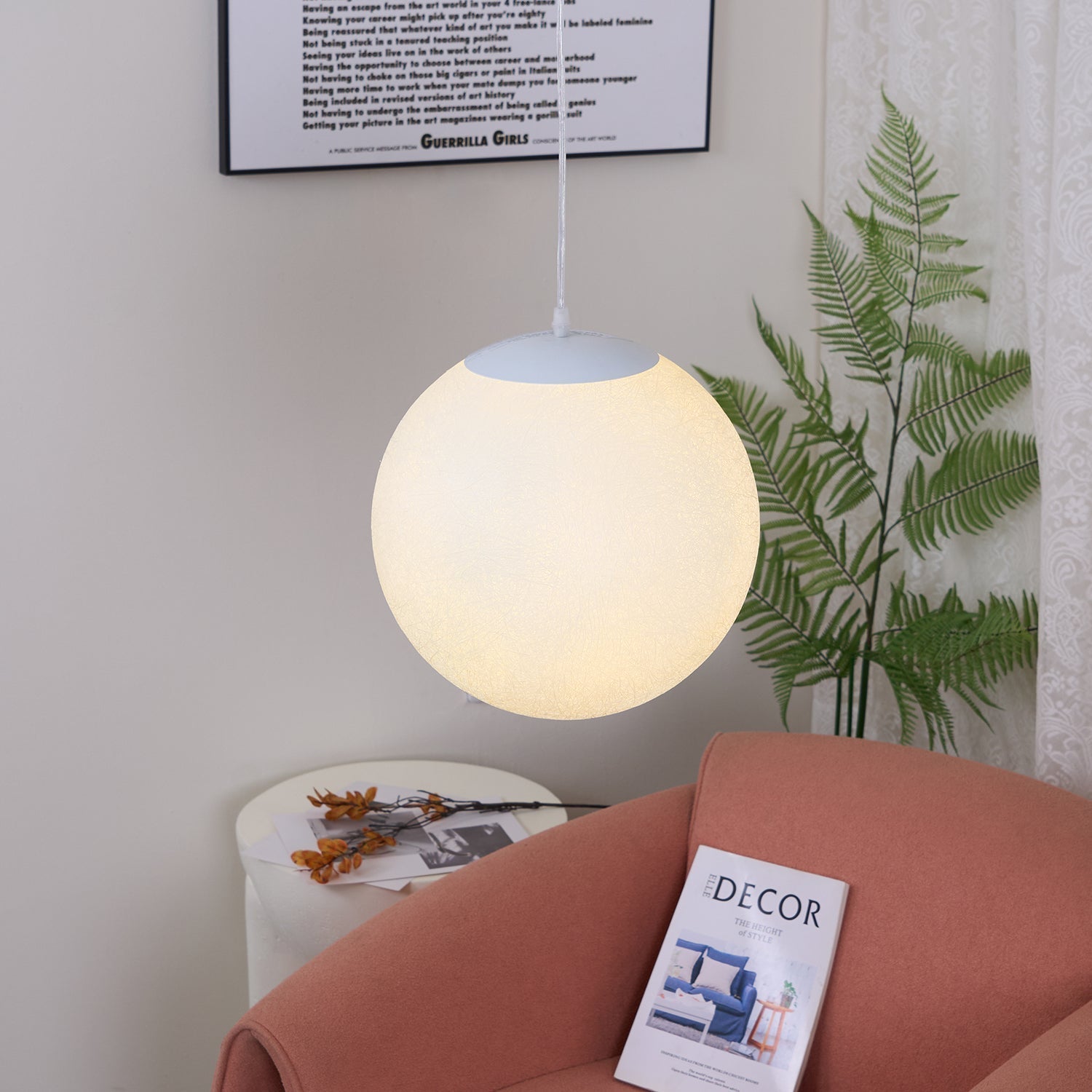 Lustra Pendant Lamp Moon Shaped for Living Room - Letslighting