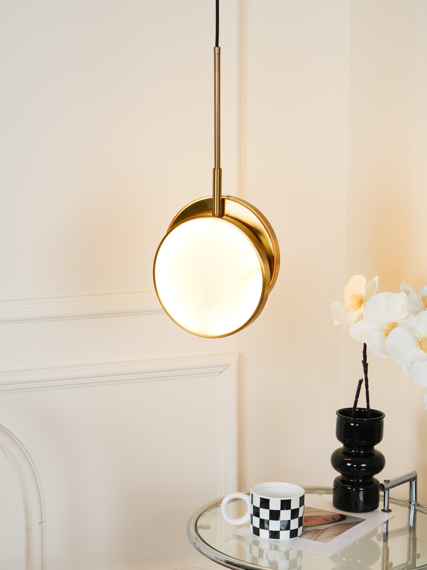 Synoryra Dual Disc Alabaster Pendant Light - Letslighting
