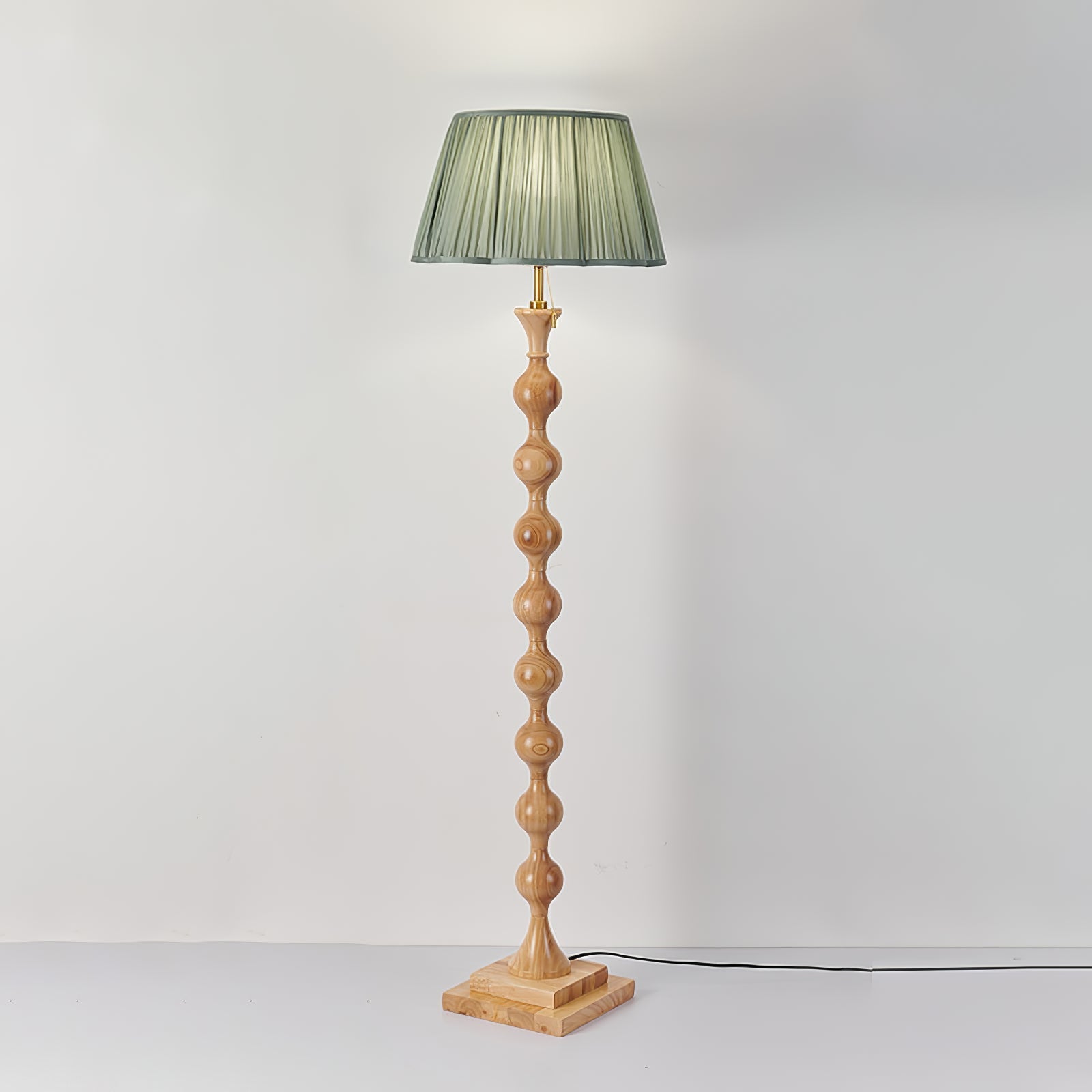 Celon Wood Fabric Vintage Floor Lamp - Letslighting