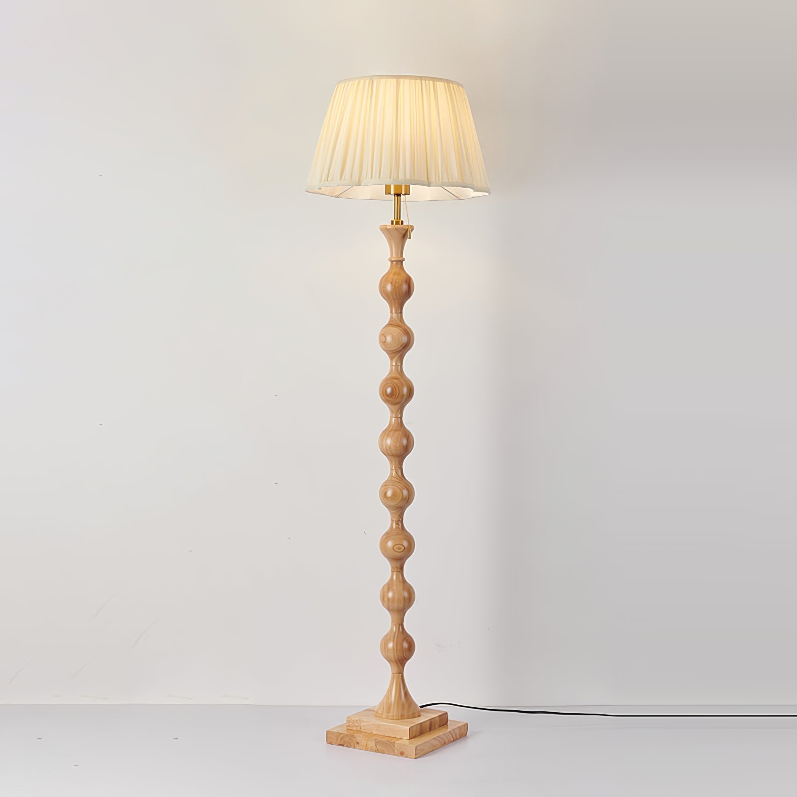 Celon Wood Fabric Vintage Floor Lamp - Letslighting