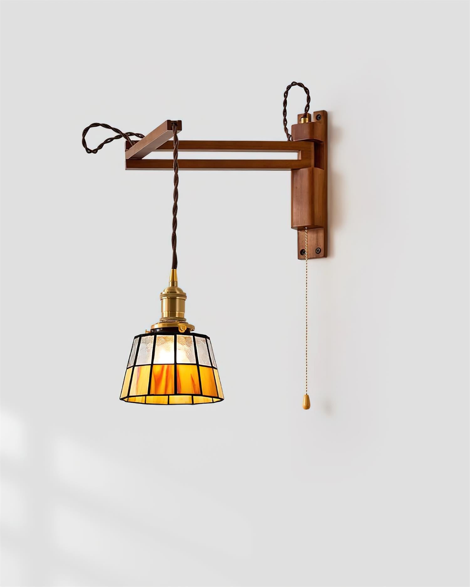 Tiffany Mosaic Wall Lamp with pull chain - Letslighting