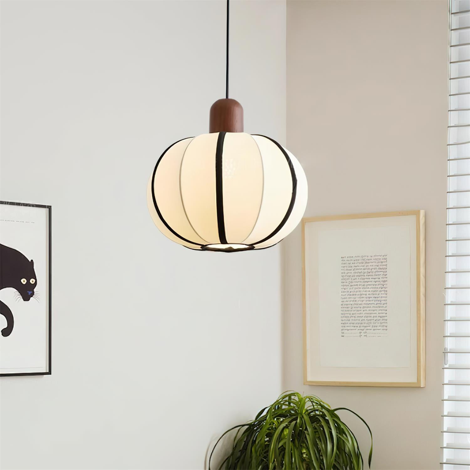 Mosh Pendant Lamp Globe Fabric Organic Minimalist - Letslighting