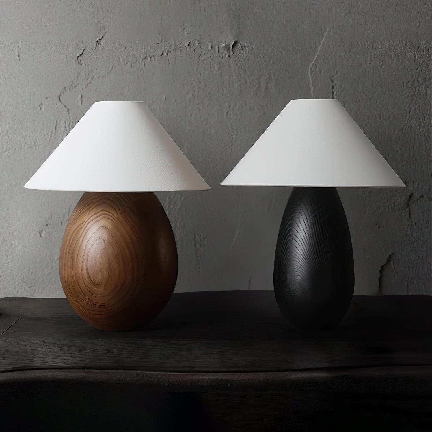 Orbace Wood Natural Table Lamp - Letslighting