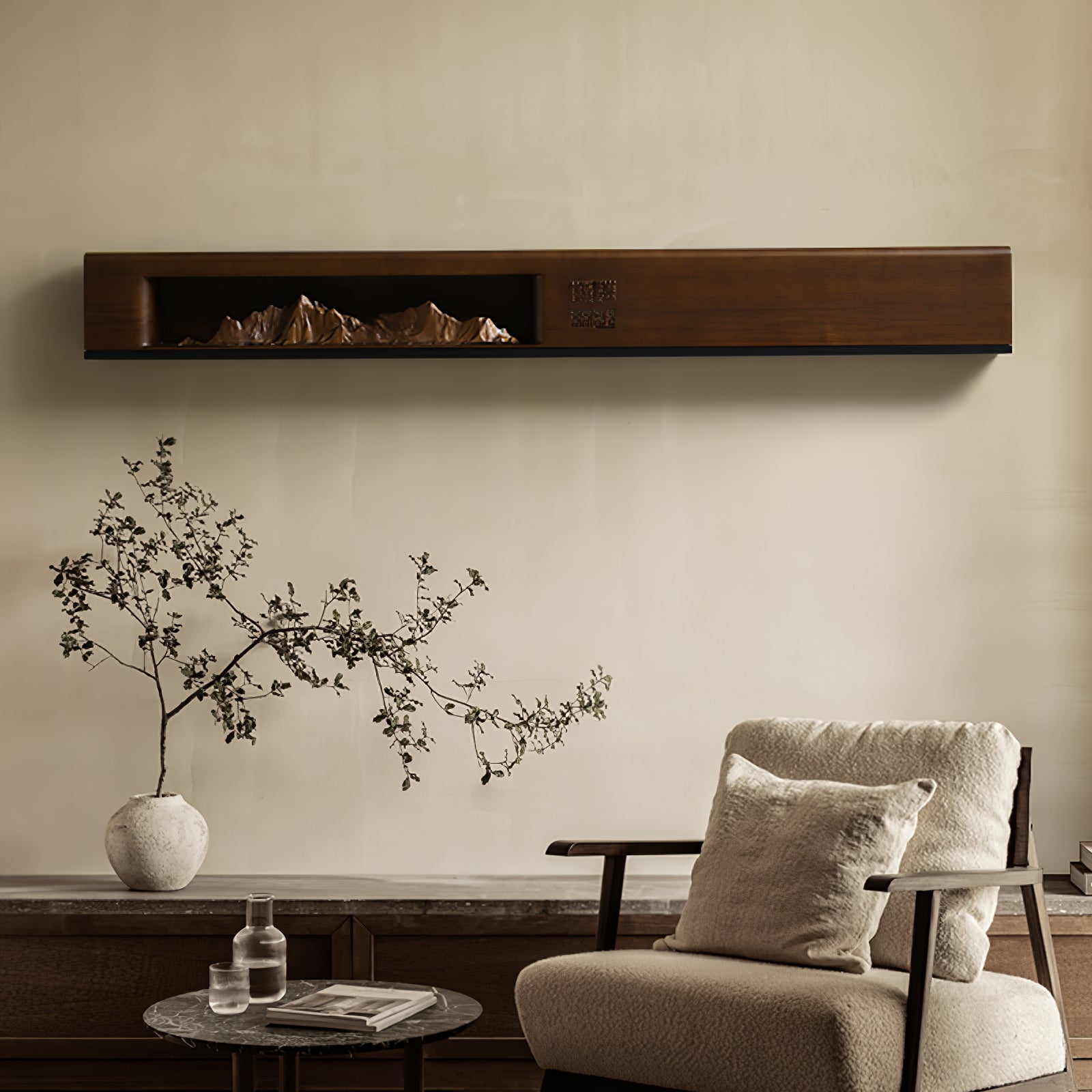 Mountain Modern Acrylic & Wood Wall Light