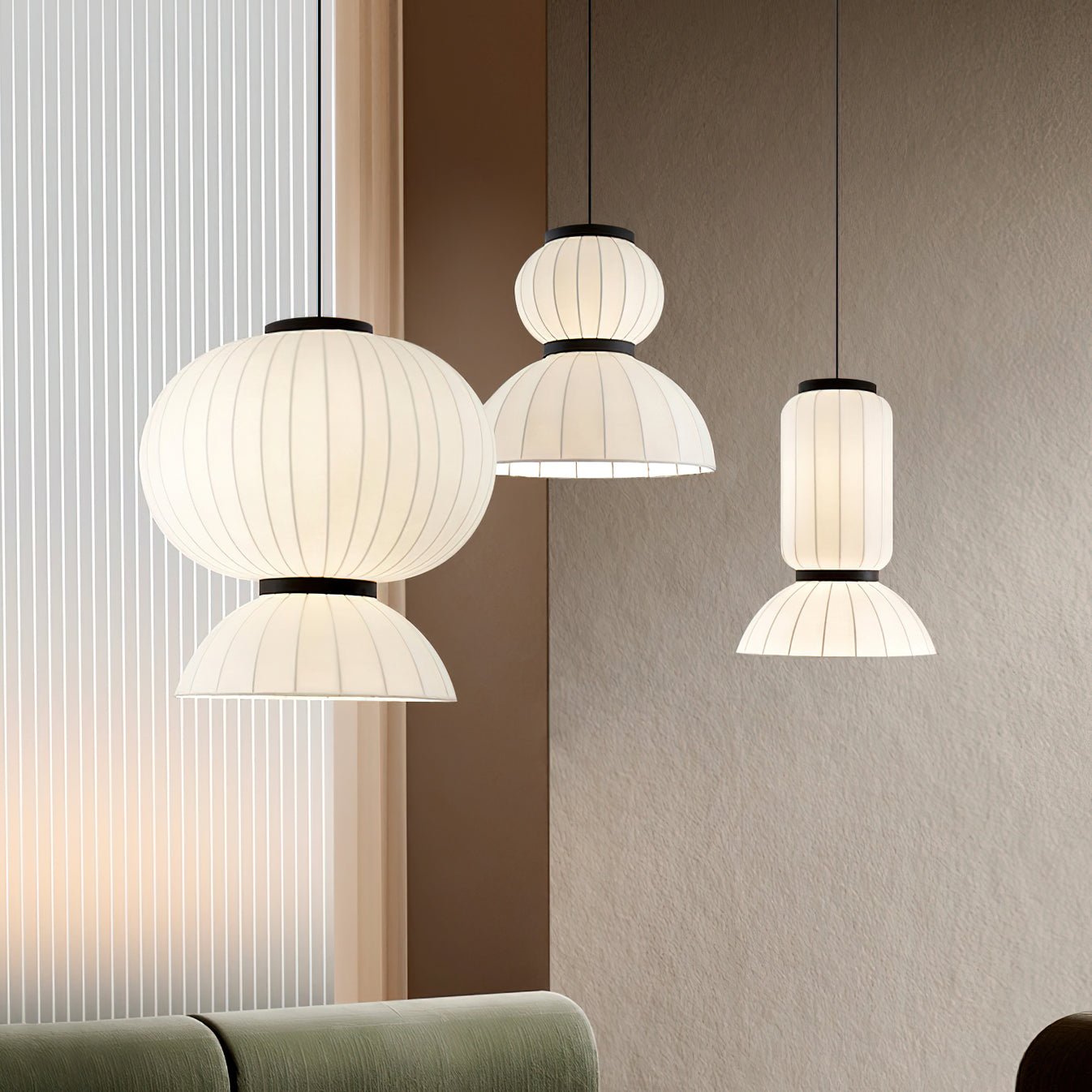 Eurzorion Silk Lantern Pendant Light - Letslighting