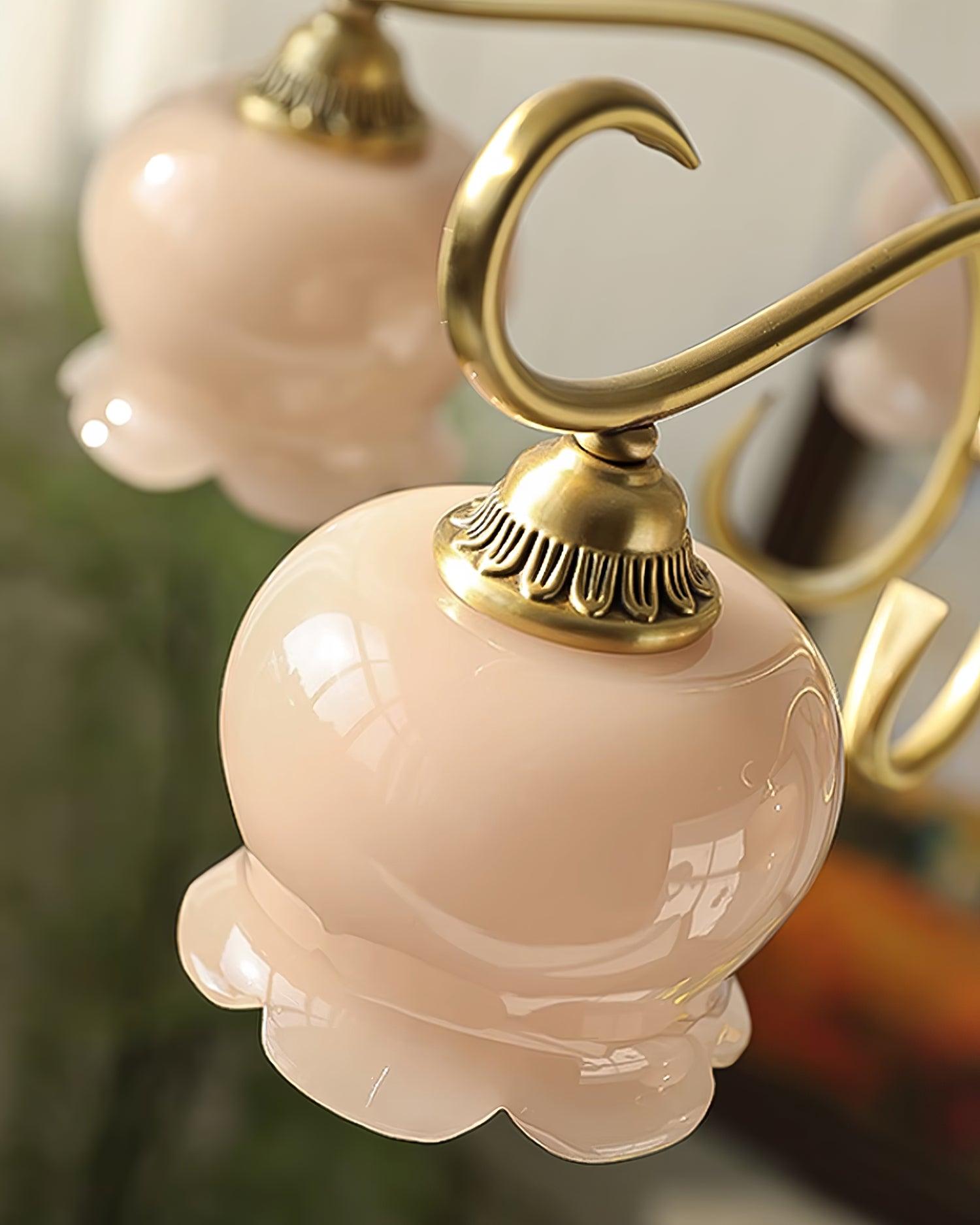 Mullan Chandelier Brass Resin White Gold - Letslighting