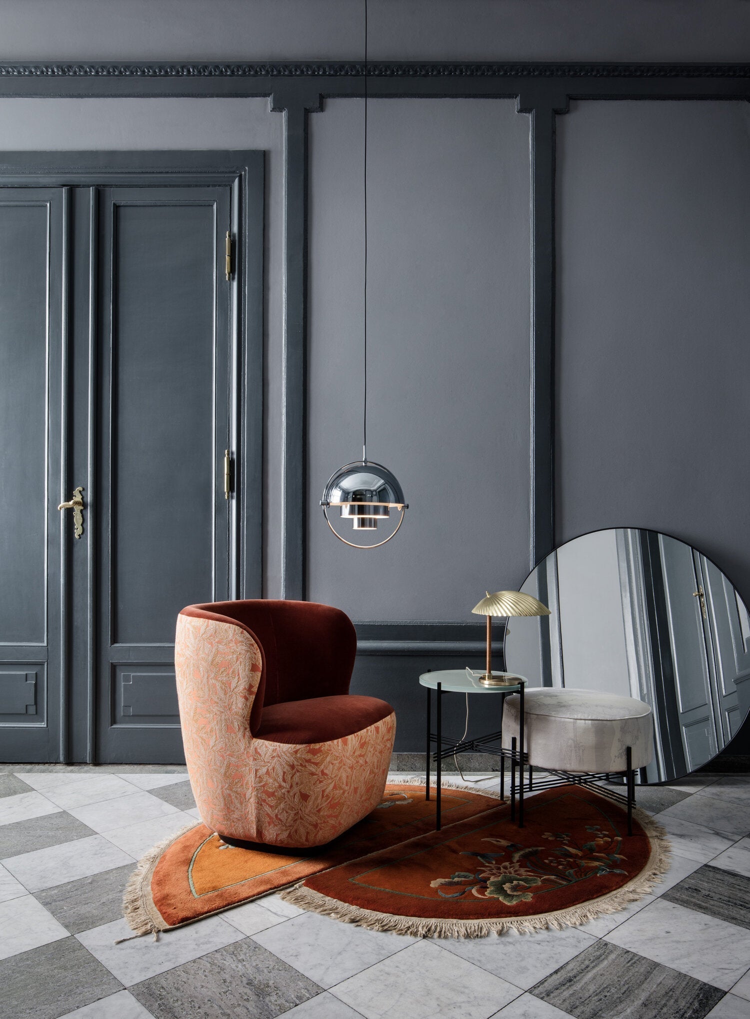 Lustra Pendant Lamp Deformed Ball Golden - Letslighting