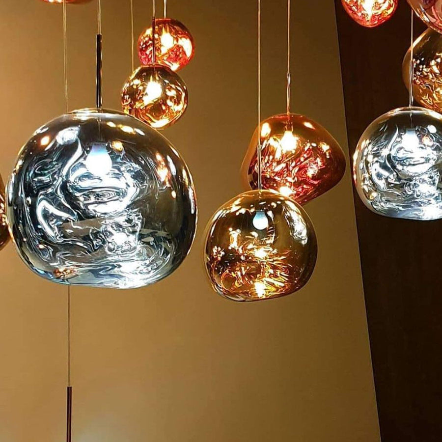 Lustra Pendant Lamp Modern Lava Glass - Letslighting