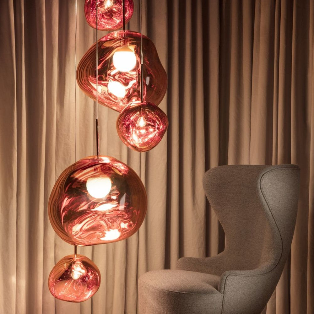 Lustra Pendant Lamp Modern Lava Glass - Letslighting