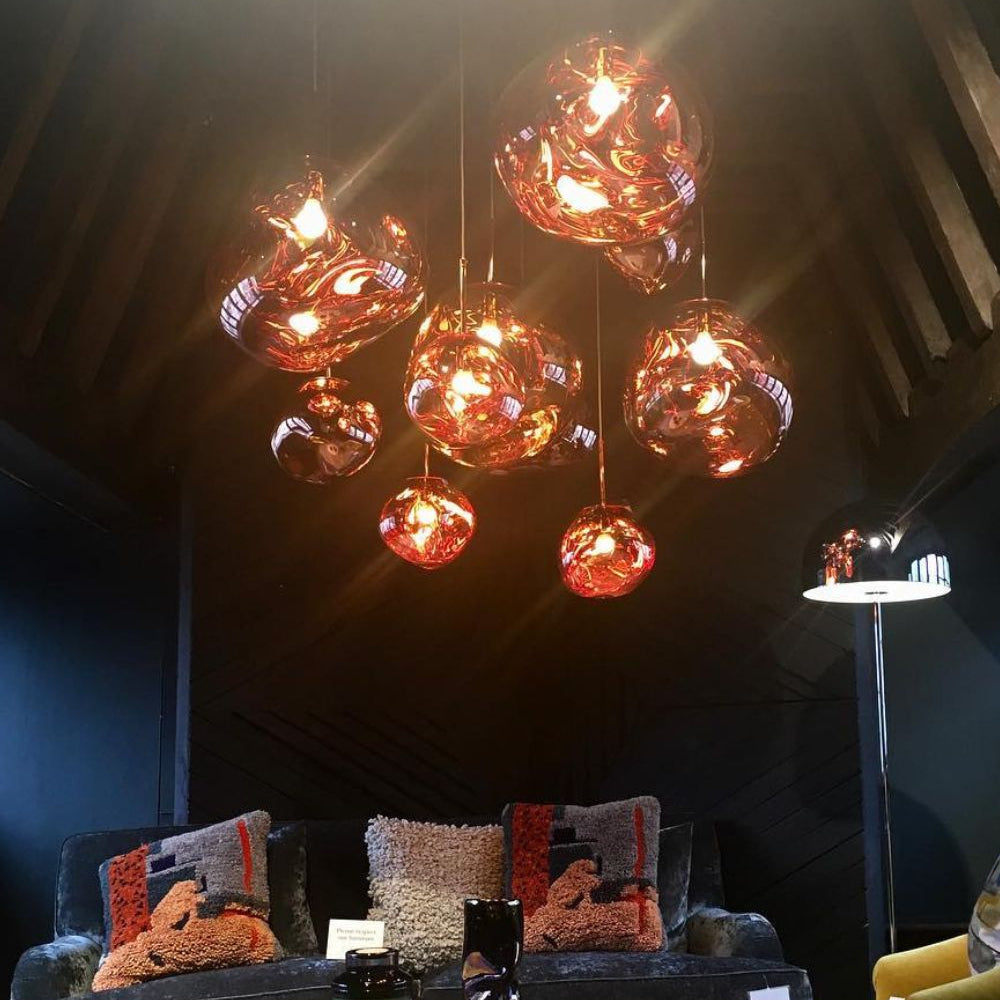 Lustra Pendant Lamp Modern Lava Glass - Letslighting
