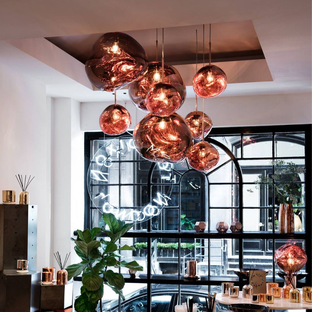 Lustra Pendant Lamp Modern Lava Glass - Letslighting